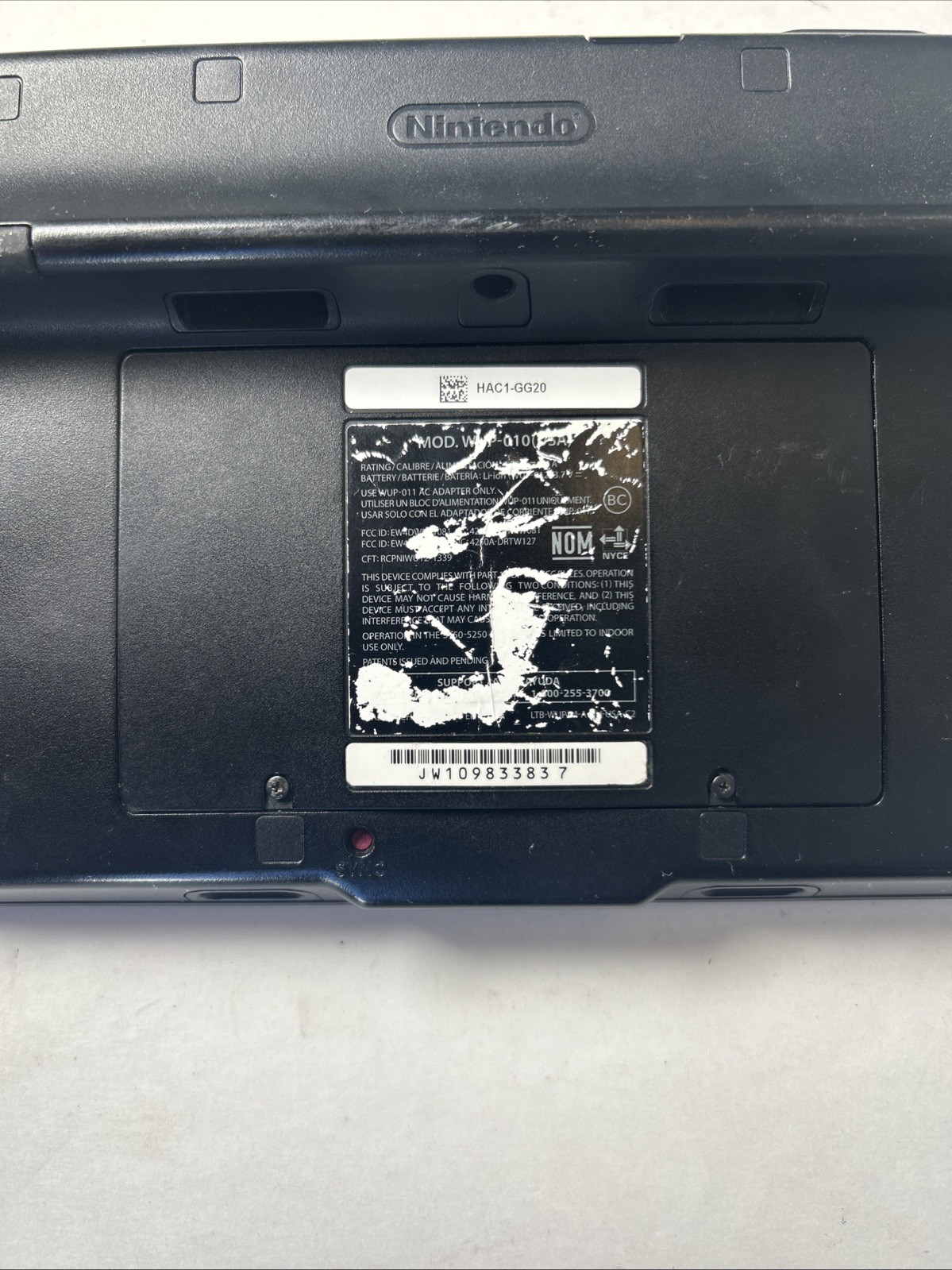 Defective Nintendo WUP-010 (USA) Gamepad Black Parts Or Repair READ! Broken