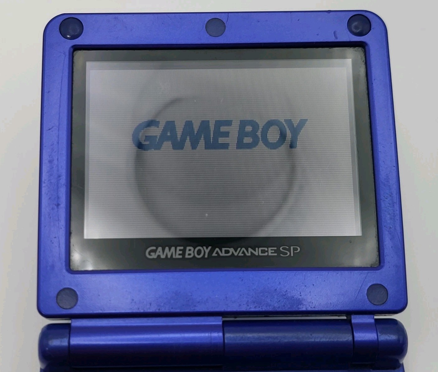 Nintendo Game Boy Advance SP Cobalt Blue AGS-001 w/ 3 Games *Screen Blemish