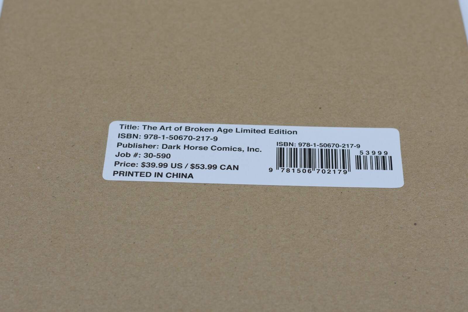 The Art of Broken Age (DARK HORSE) Limited Edition OOP VHTF New Sealed SHIPPER
