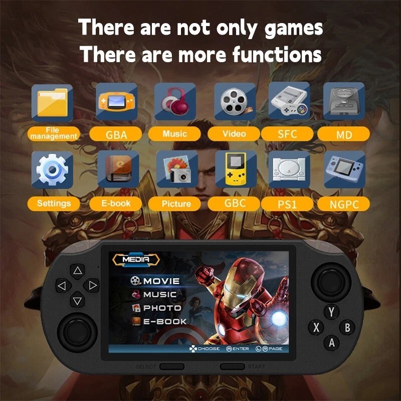 SF3000 Retro Game Handheld Console IPS Player Emulator 4.5 Inch With 20000 Games