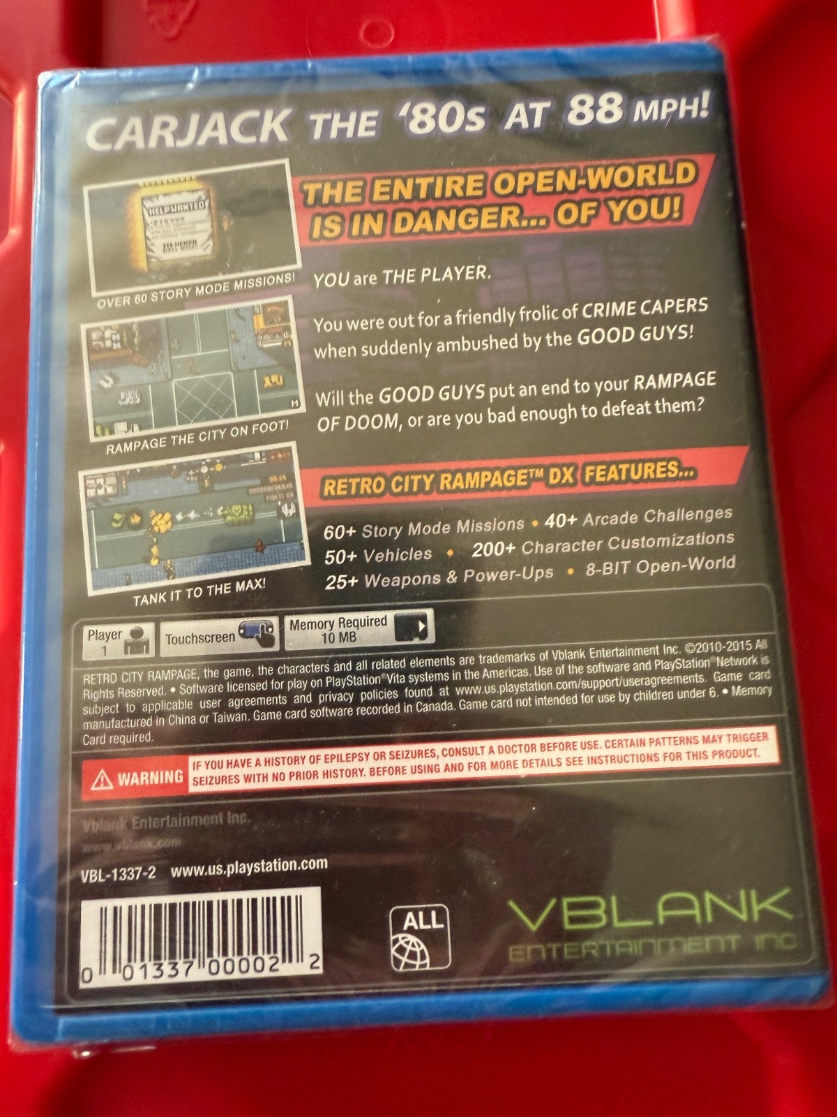 [FACATORY SEALED] Retro City Rampage DX (Sony PlayStation Vita, 2015) Brand New
