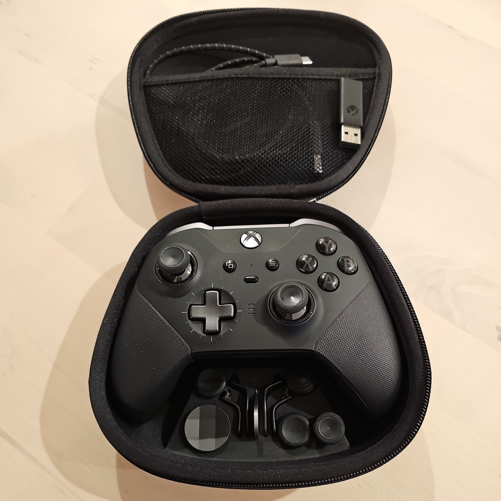 Xbox One Elite Series 2 Wireless Controller Black with Case and Accessories
