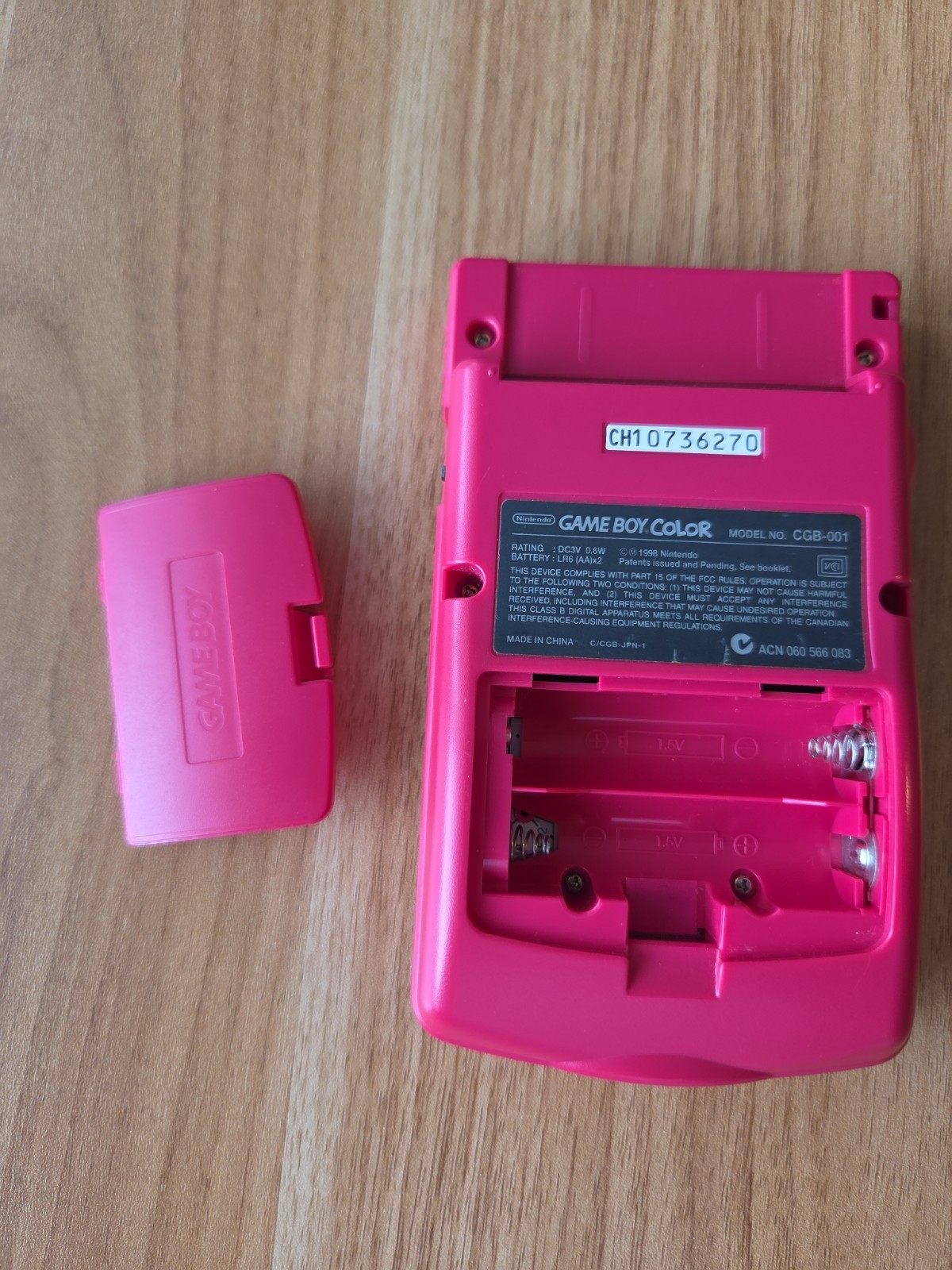 Nintendo GameBoy Color GBC Berry Red Handheld System Console CGB-001 Tested