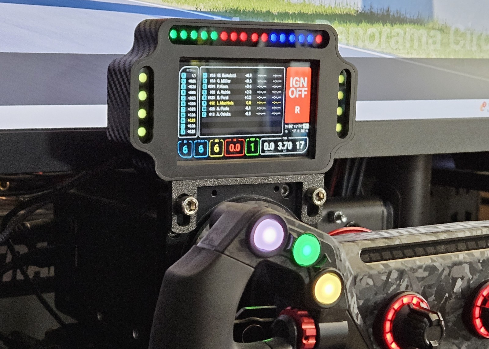 Sim Racing Pc 4.3″ Vocore 24 Led’s New Design (CSL DD, Simagic,Moza, Mounts 🏎