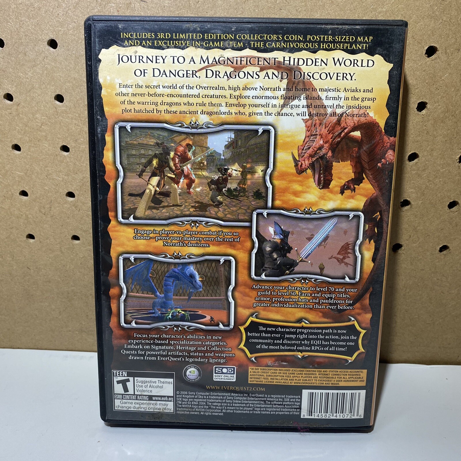 EverQuest II: Kingdom of Sky For PC, 2006 All Discs, Good Condition