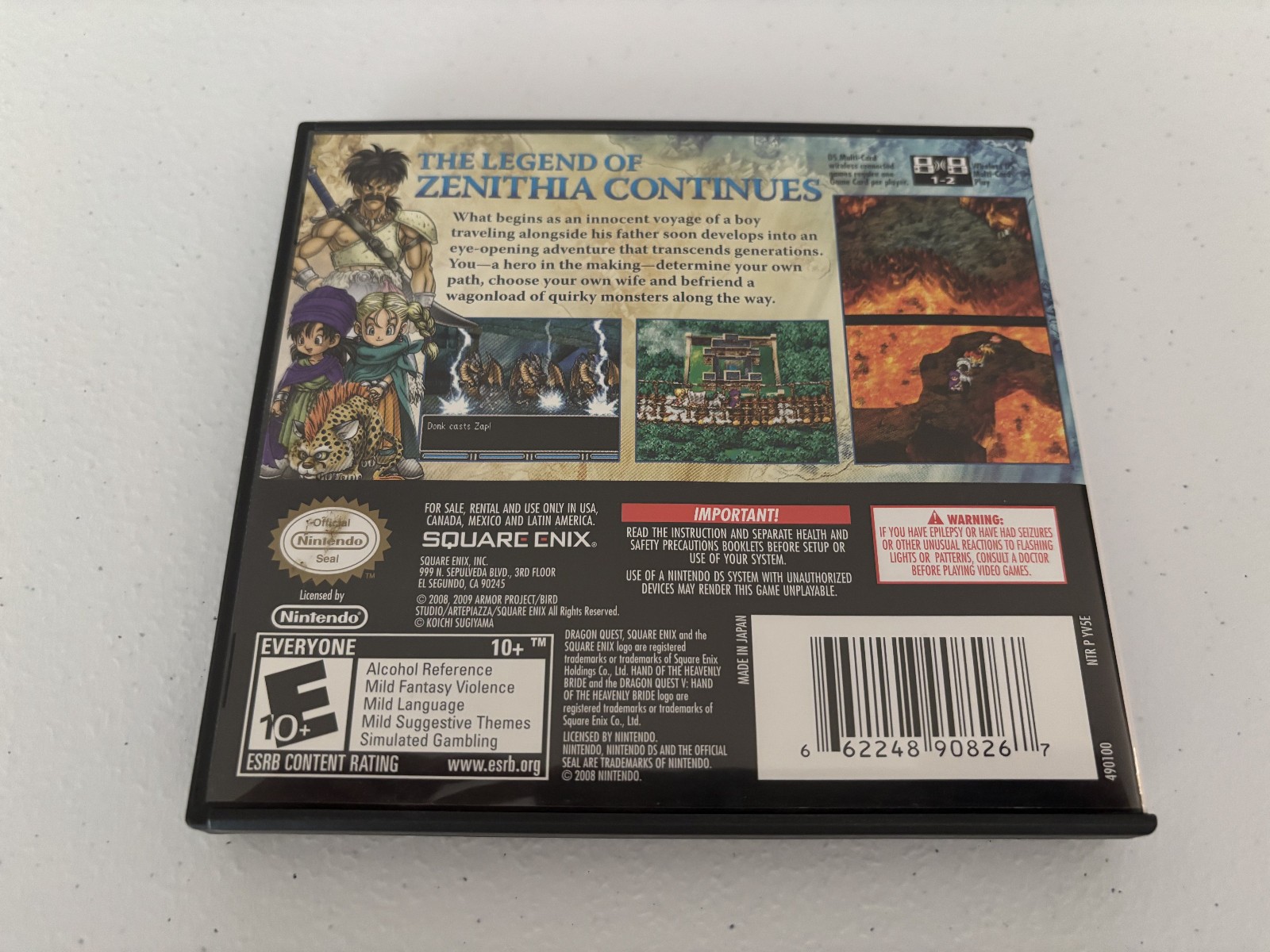 Dragon Quest V Hand of the Heavenly Bride – Complete CIB Nintendo DS