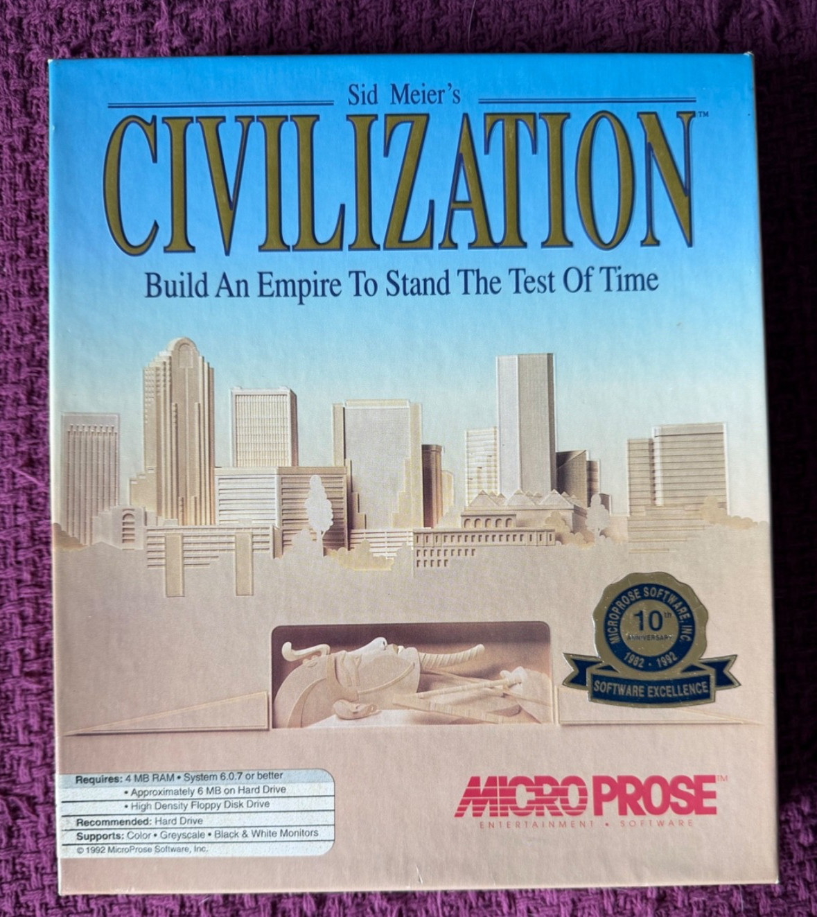 1992 Apple Sid Meier’s Civilization-Complete content in box/excellent condition