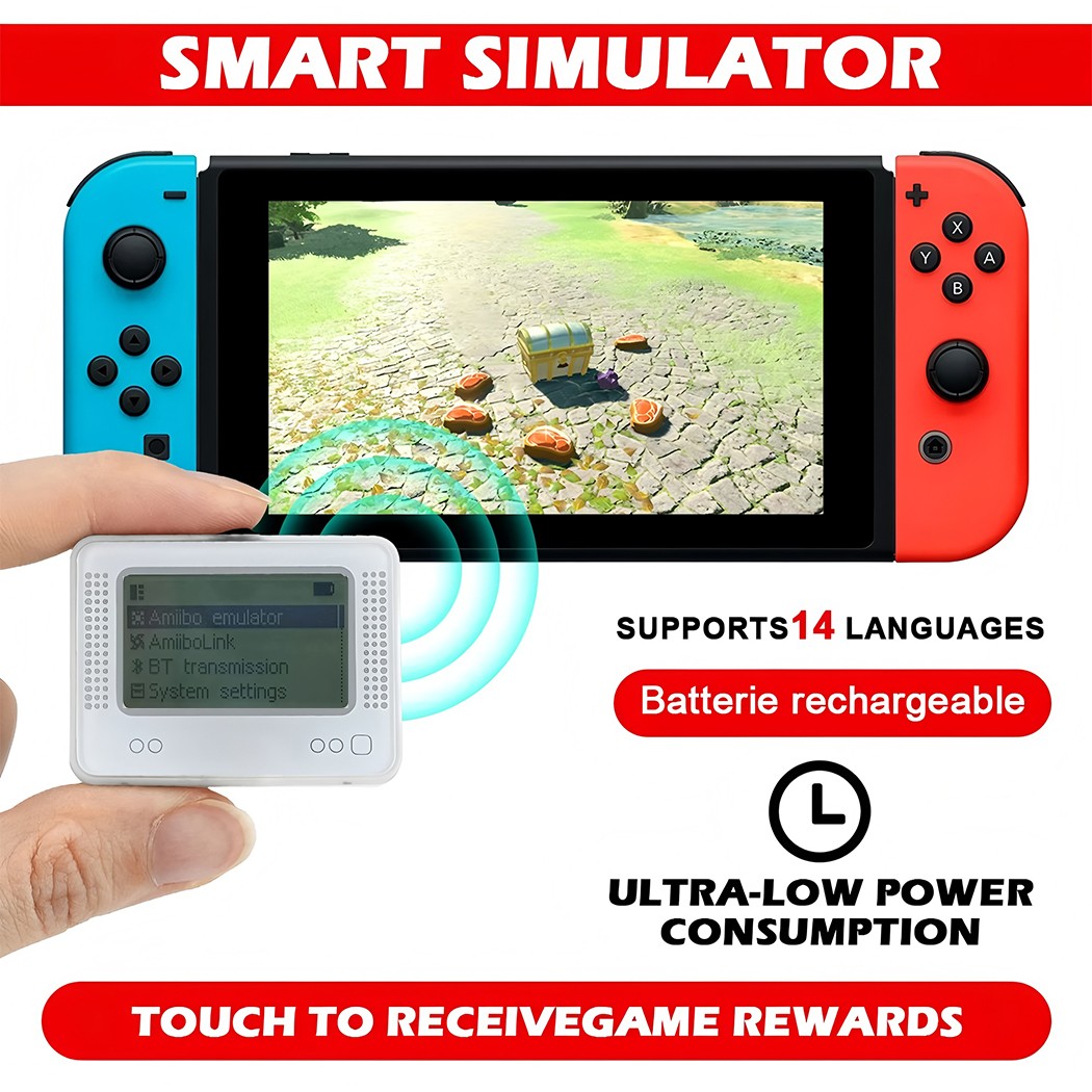 Amiibo NFC Tag Emulator Bluetooth-Compatible Emulator for Nintendo Switch 1 & 2