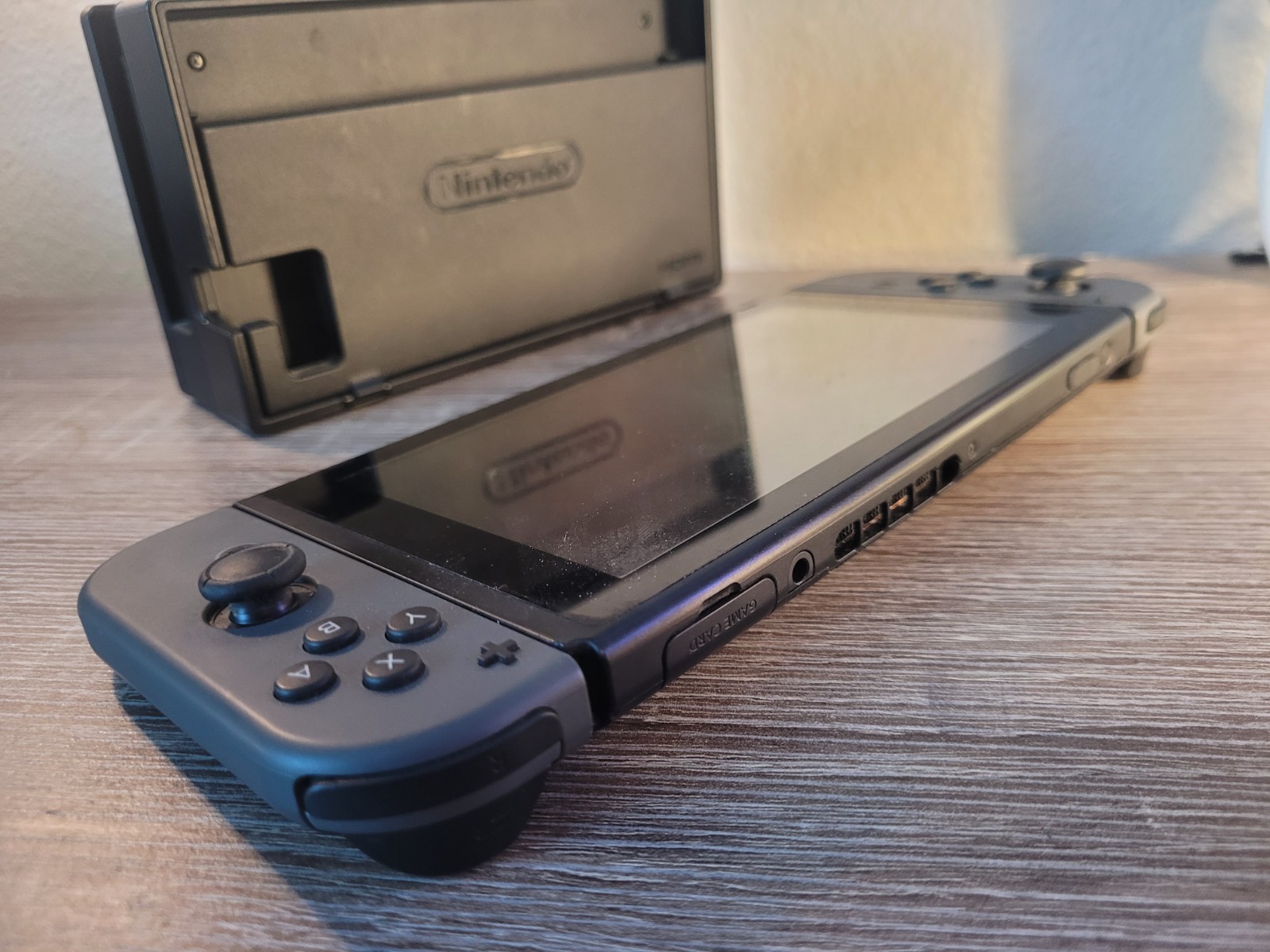 Nintendo Switch HAC-001, Dock, and A/C – Grade C- *Screen Blemish, Bad Battery*