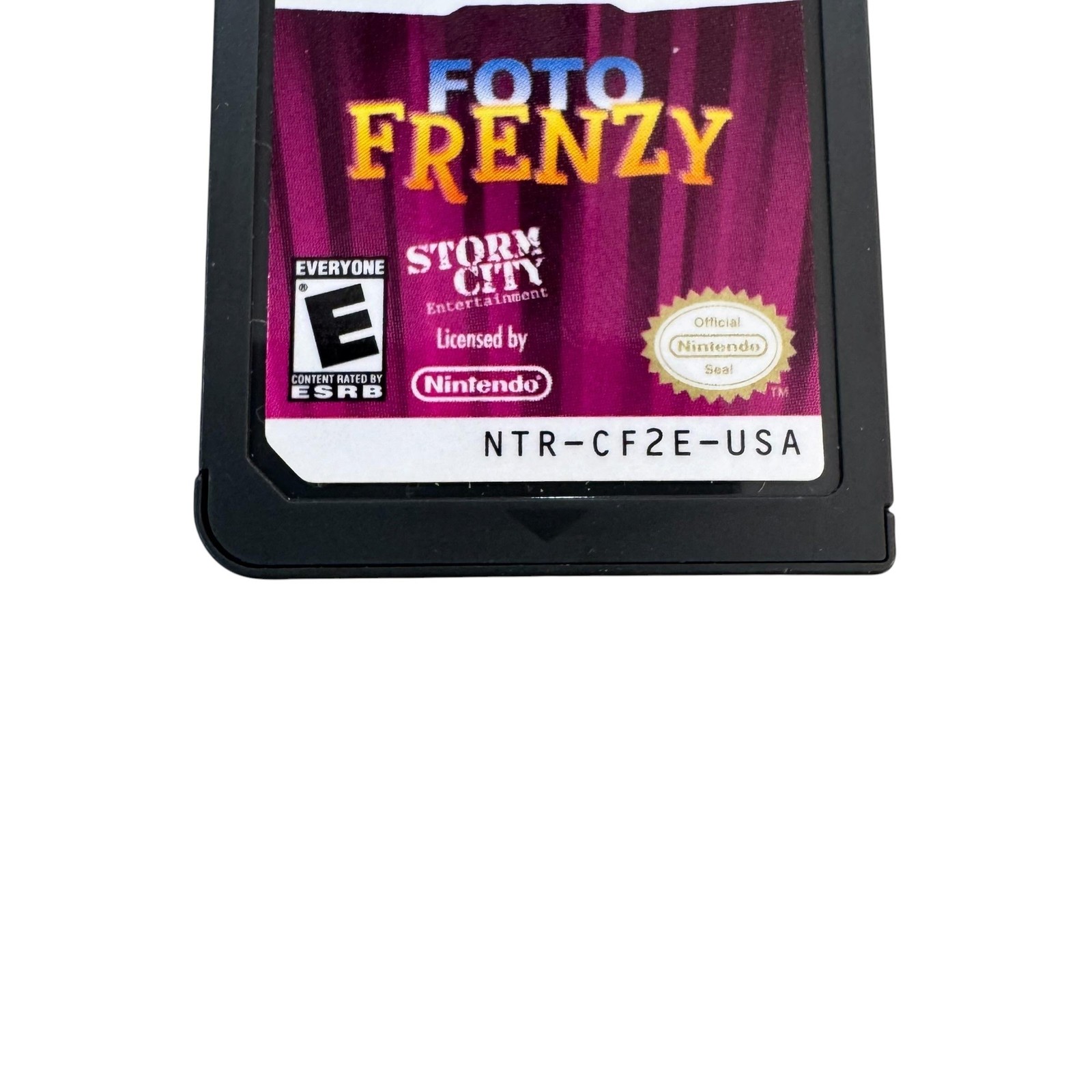 Foto Frenzy Nintendo DS Video Game E Storm City NTSC Puzzle Kids Black Cart Only