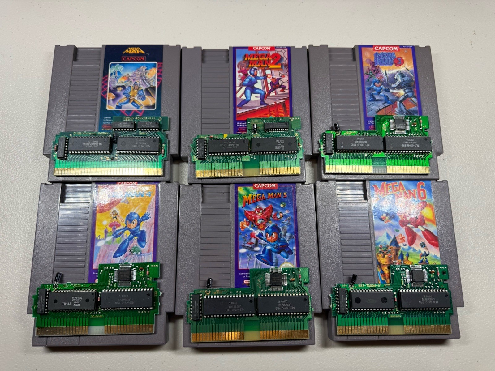 NES Nintendo Mega Man 1-6 Lot 1 2 3 4 5 6 Authentic Tested