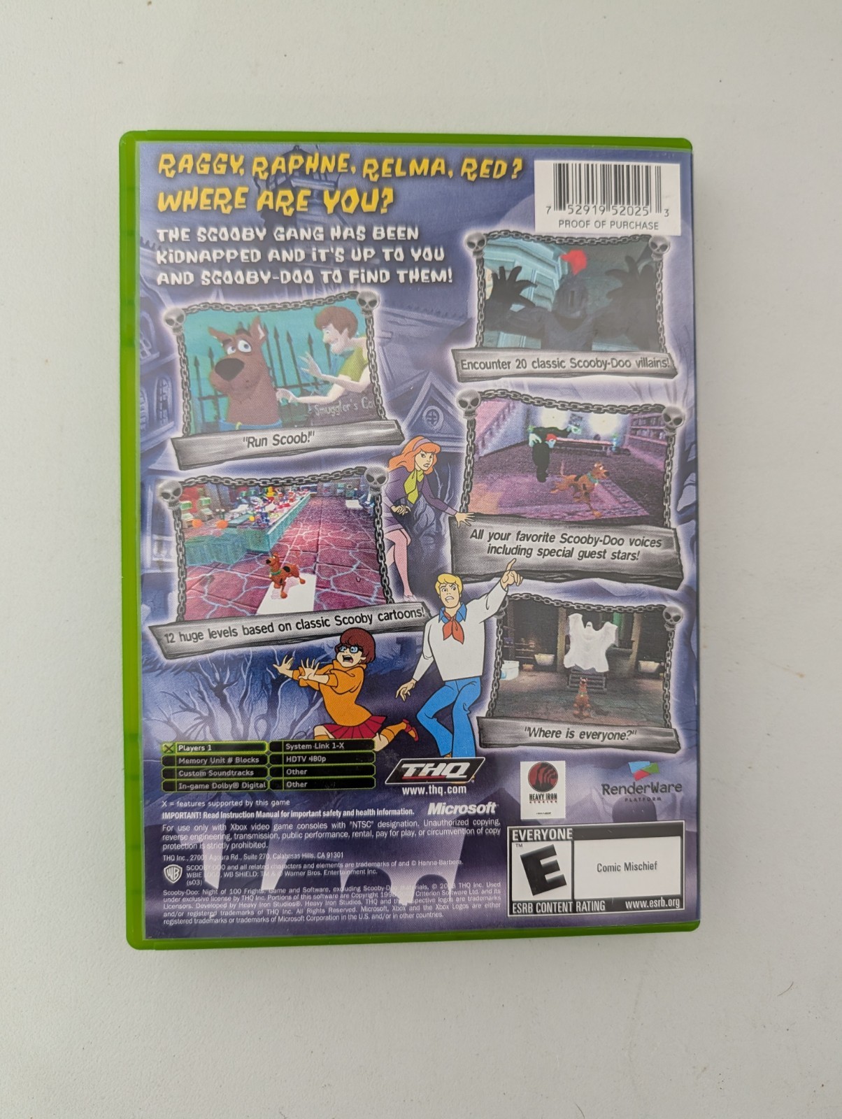 Scooby-Doo Night of 100 Frights (Original Xbox) CIB Black Label Very Good Tested