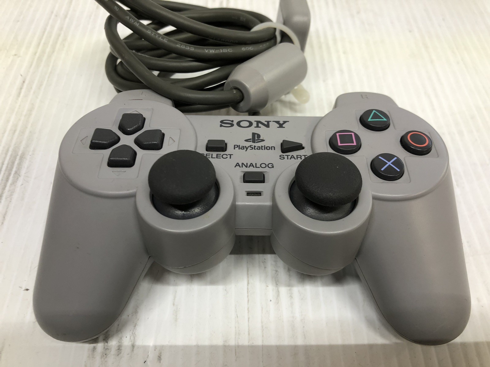 ORIGINAL PLAYSTATION 1 CONSOLE W/ CONTROLLERS TESTED WORKING GAME AND WHEEL LOT