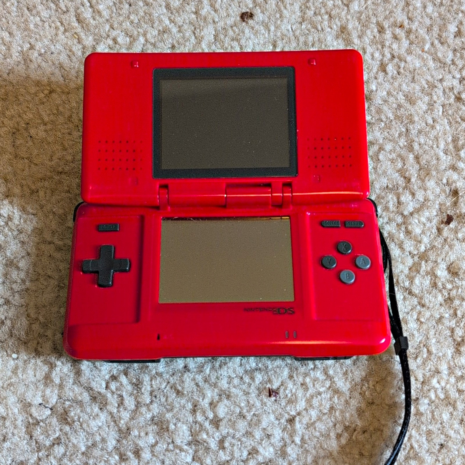 Nintendo DS Red/Black Tested And Working With Stylus, NO CHARGER