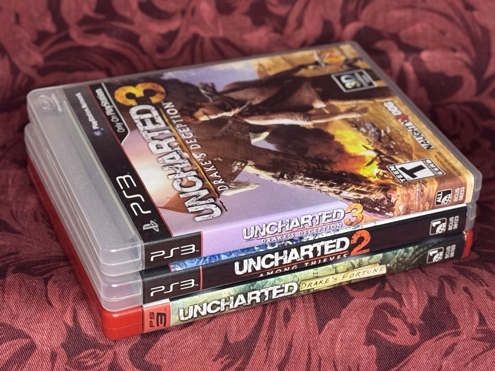 Uncharted 1 2 3 Trilogy 3 Game Lot (Sony PlayStation 3) PS3 CIB Complete in Box
