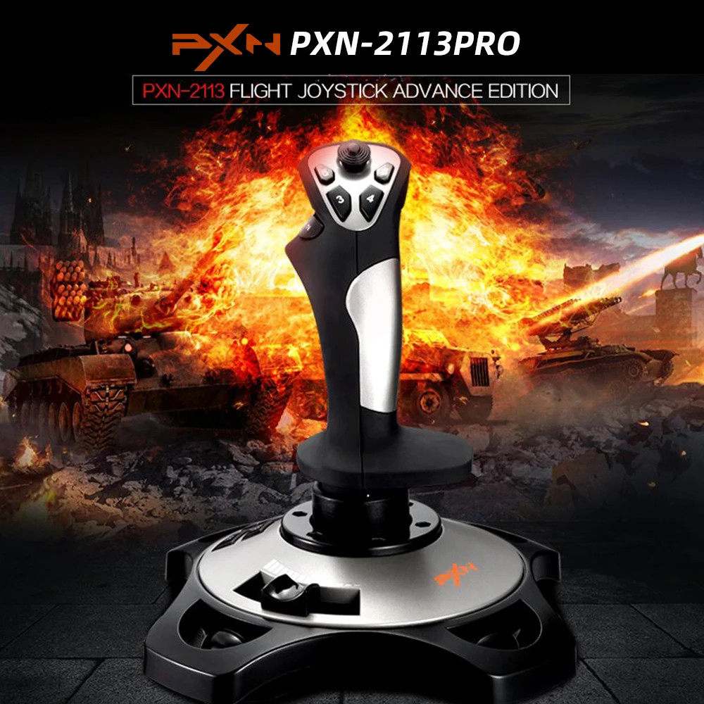 PXN-2113 Pro Flight Simulator Joystick USB Game Controller for PC Desktop