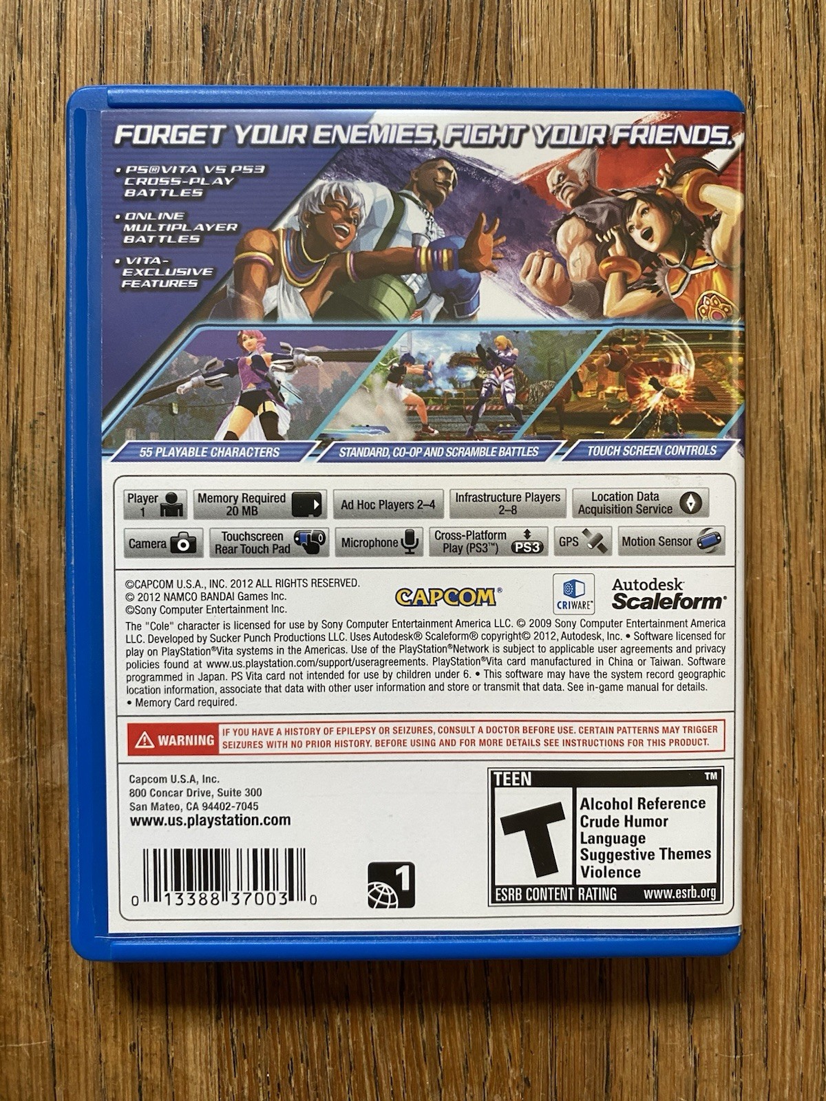 Brand New Open Box Street Fighter X Tekken (PS Vita)