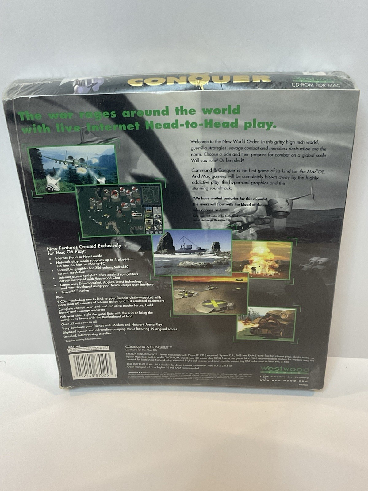 Vintage Macintosh Game Command & Conquer Westwood Studios Virgin NOS Sealed
