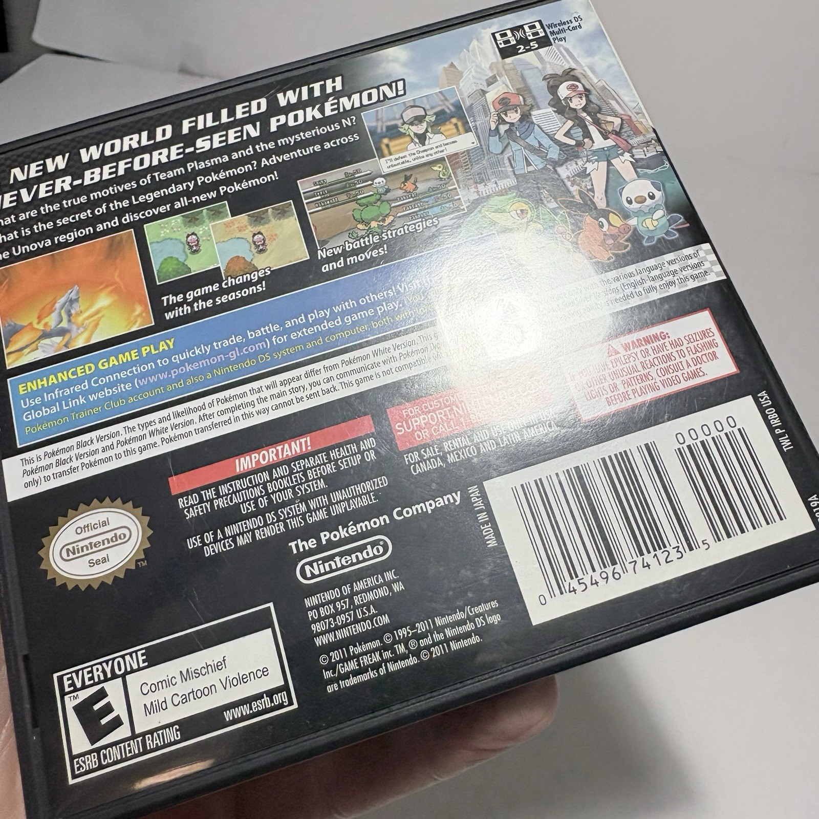 Pokemon Black Version Nintendo DS 100% Complete CIB Tested Authentic Clean