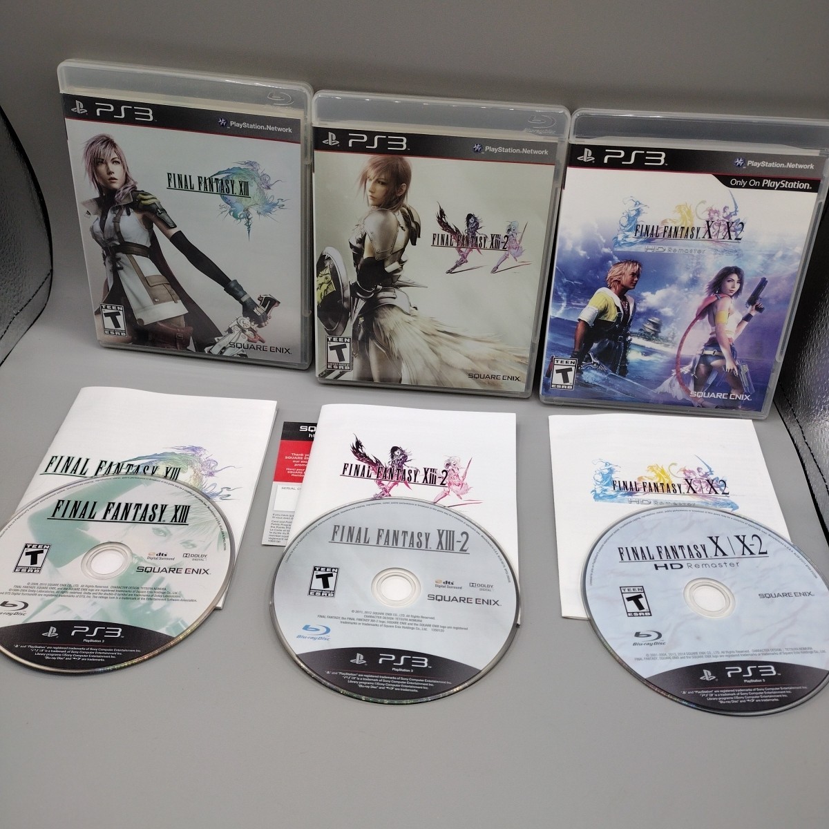 Lot of 3 Final Fantasy Playstation 3 Games XIII, XIII Lightning Returns, X | X2