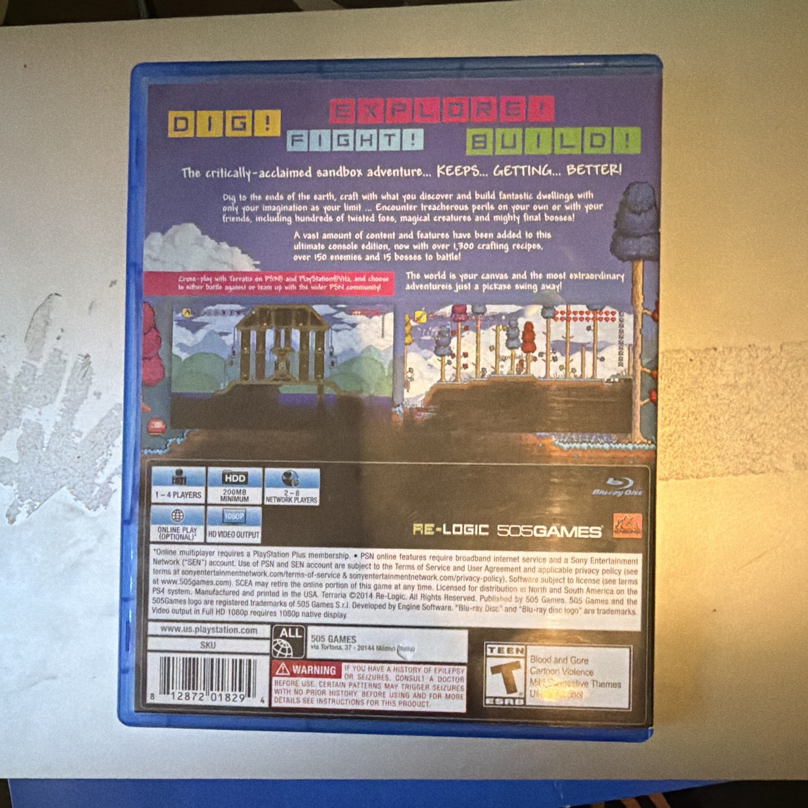 505 Games Terraria PS4 2014 T Teen Multiplayer Online NTSC-U/C (US/Canada)
