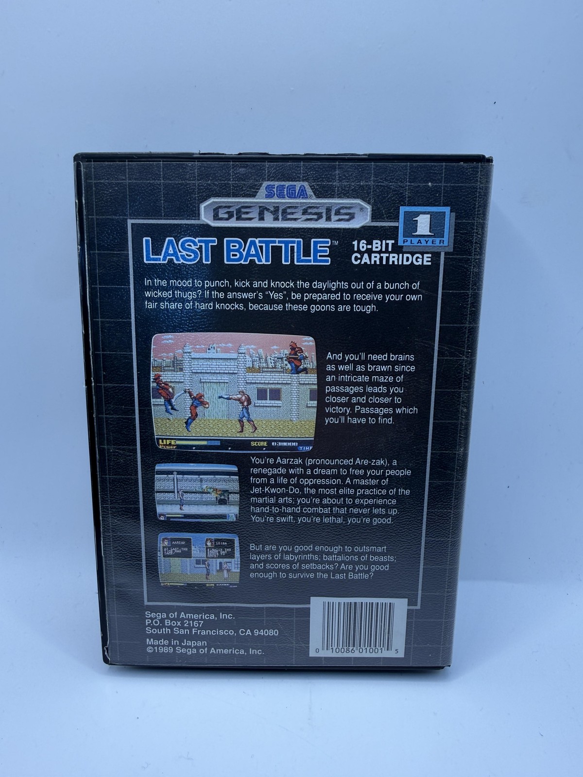 Last Battle Sega Genesis Game Complete CIB 16-Bit 1989 SEGA Action Beat ‘Em Up