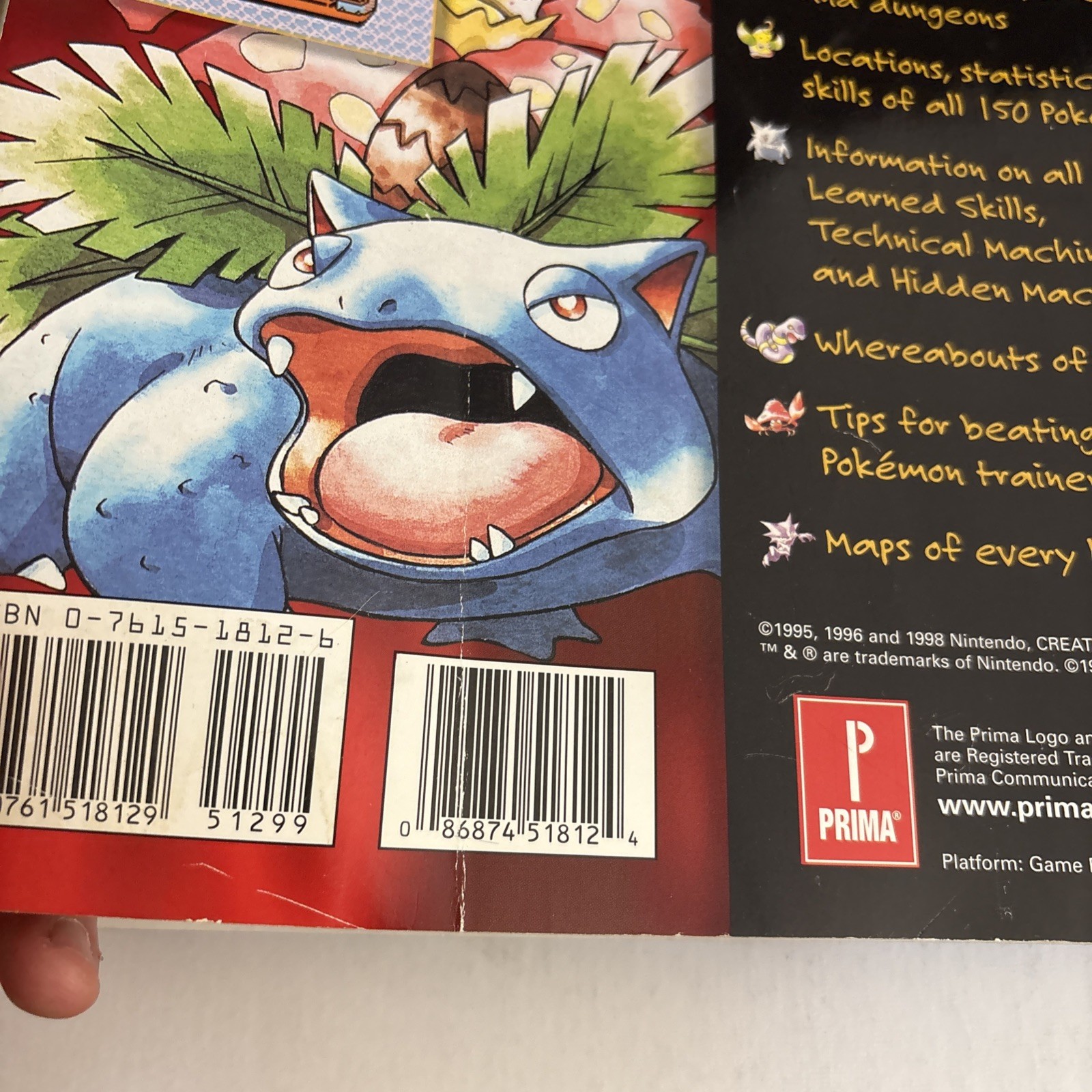 POKEMON: Red & Blue PRIMA’S OFFICIAL STRATEGY GUIDE