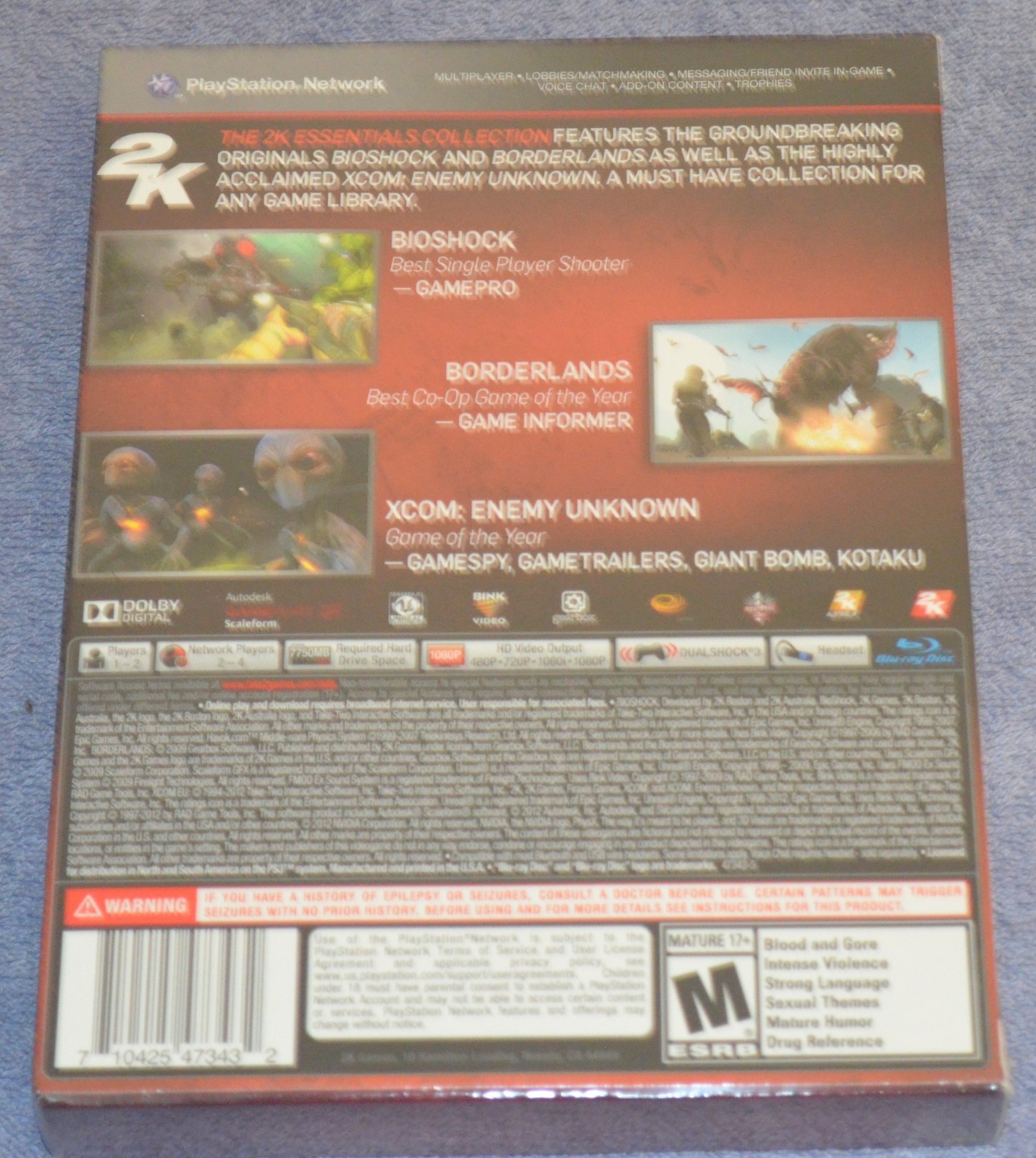 New Playstation 3 PS3 2K Essentials Bioshock/Borderlands/XCOM Sealed Video Game