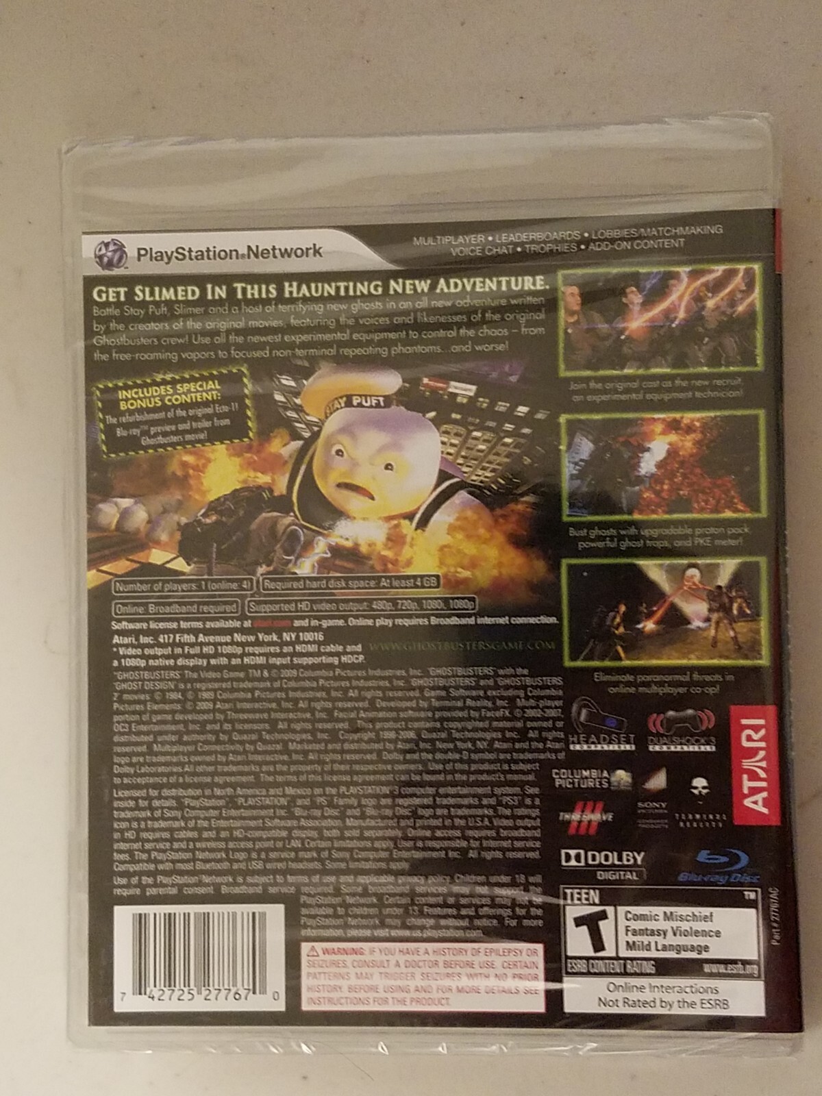 Ghostbusters The Video Game SLIMER EDITION PS3 Sony PlayStation 3 Limited Ed.