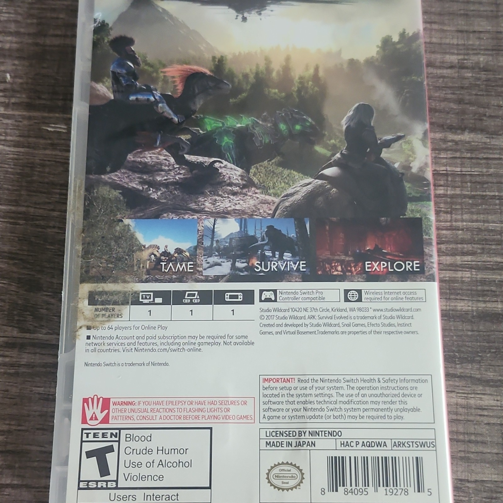 Studio Wildcard ARK: Survival Evolved Switch Game T NTSC-U/C