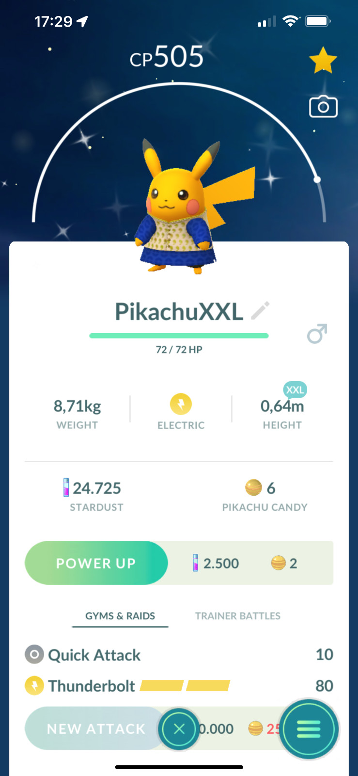Shiny Pikachu Kurta XXL Costume India | Tr-de 20K Stardust