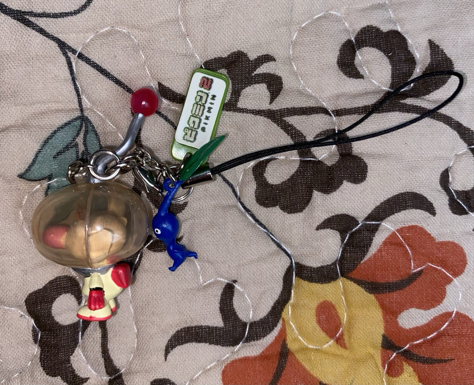 Nintendo ~ Pikmin 2 ~ Captain Olimar & Blue Pikmin ~ Phone Strap ~ EUC