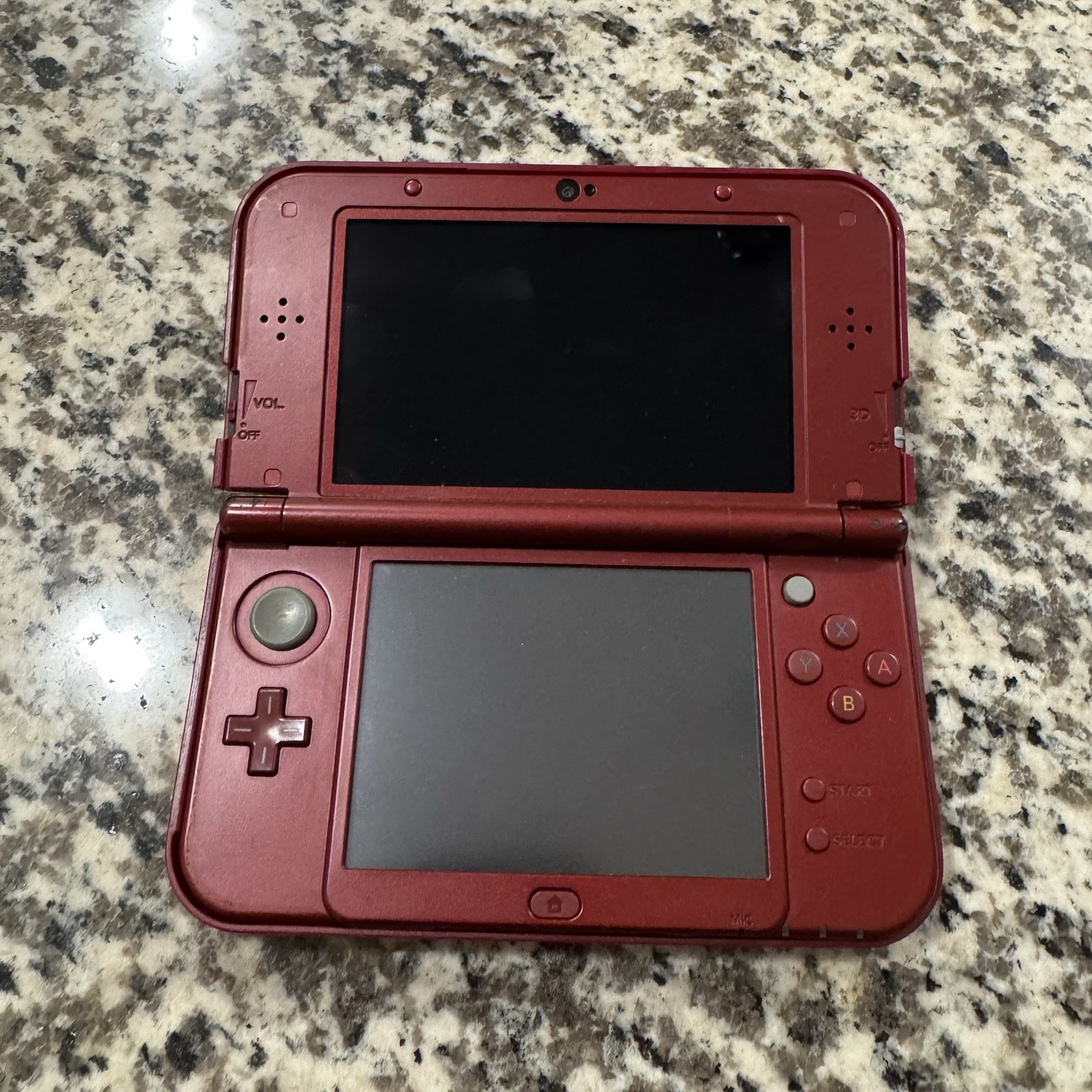Double IPS New Nintendo 3DSLL W/ Loopy Capture Card, Metallic Red & Metal Shell