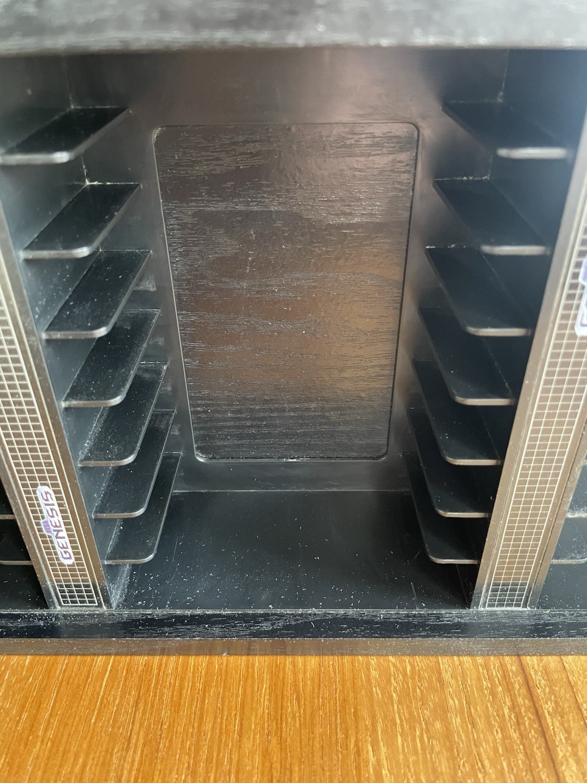 SEGA Genesis 24 Game Cartridge Wall Mount Holder Storage Rack Black FREE SHIP!!!