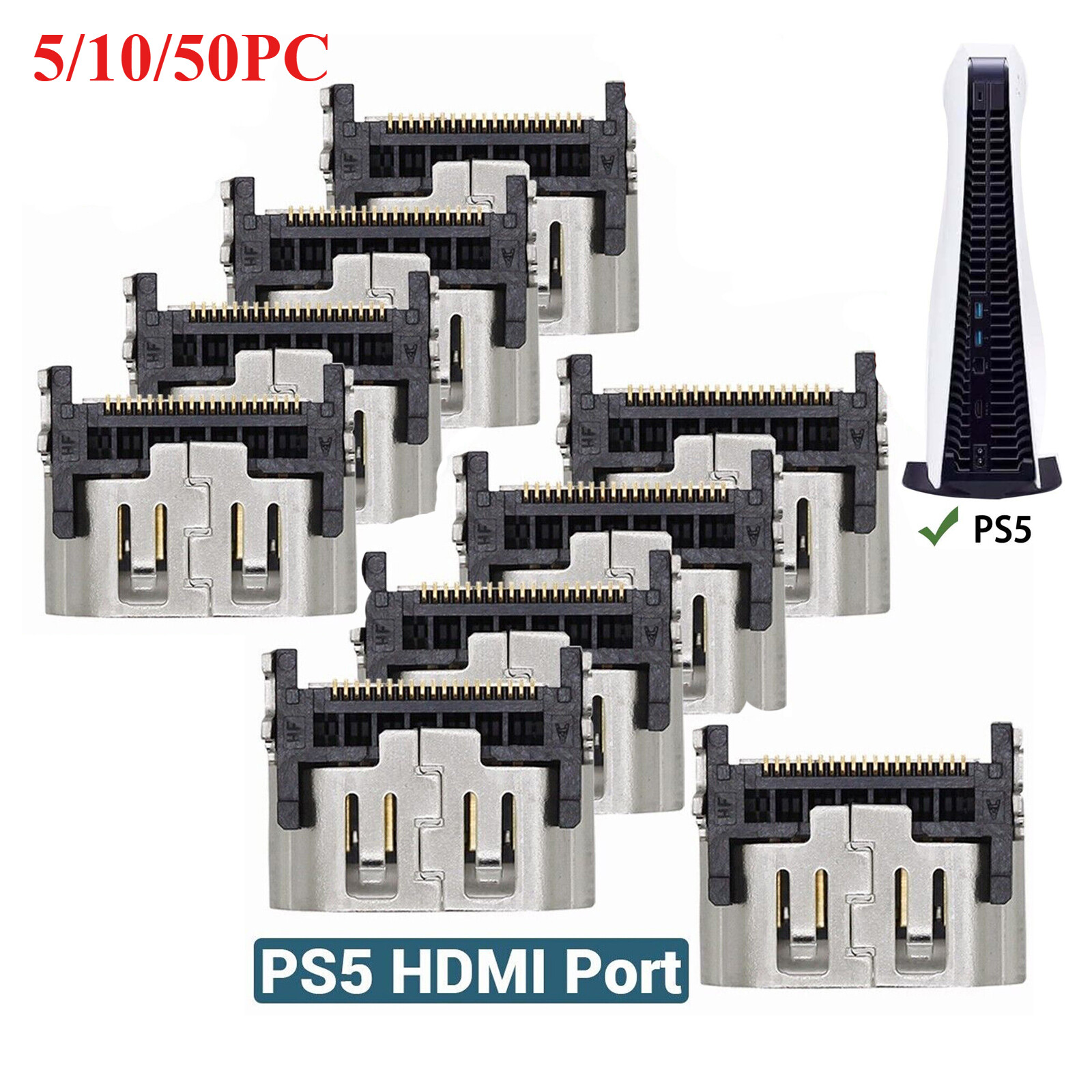 5/10/50 HDMI Port Display Socket Connector Jack Fit for Playstation 5 Sony PS5