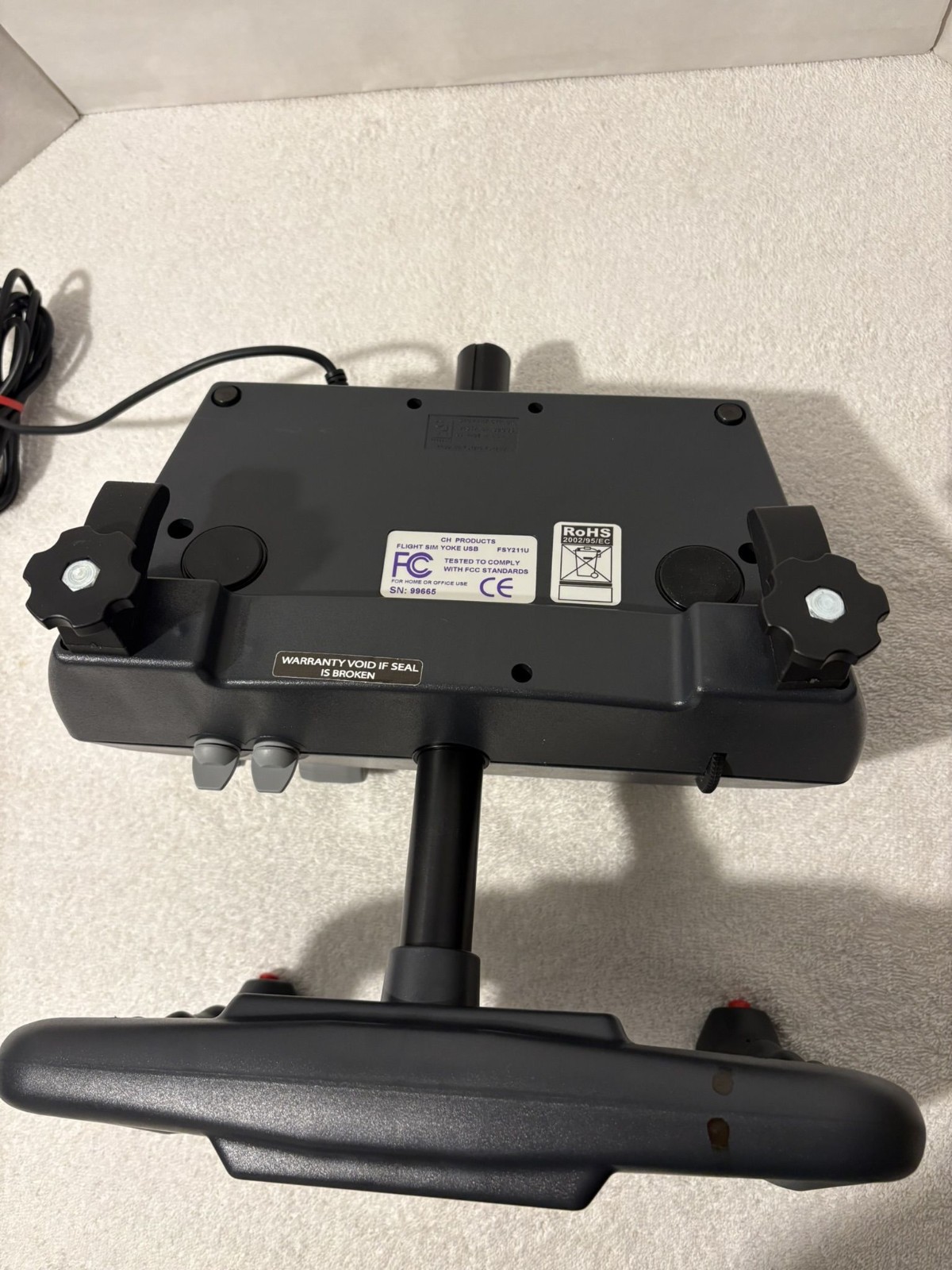 CH PRODUCTS FLIGHT SIM YOKE Flying Simulator Controller for Computer Untested