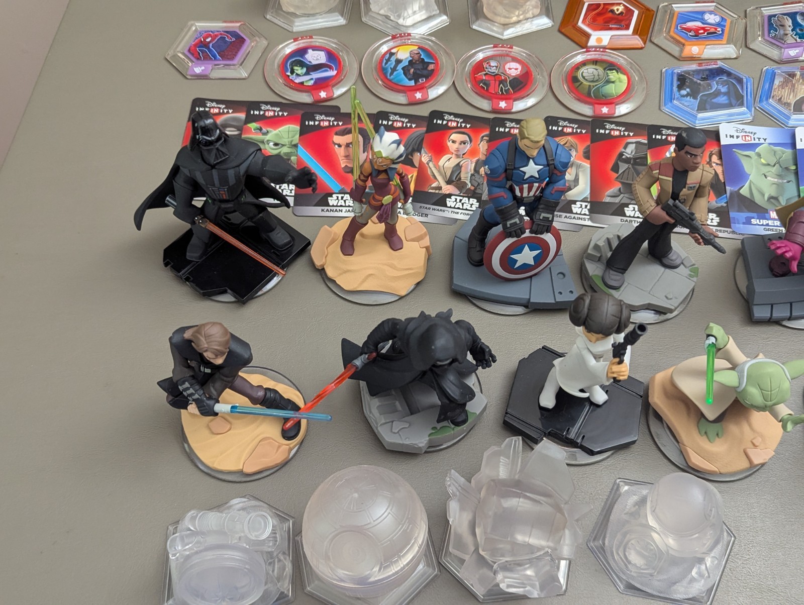 Huge Disney Infinity 2.0 & 3.0 Lot PS4 Game, Portal, 38 Figures, 14 Discs, Cards
