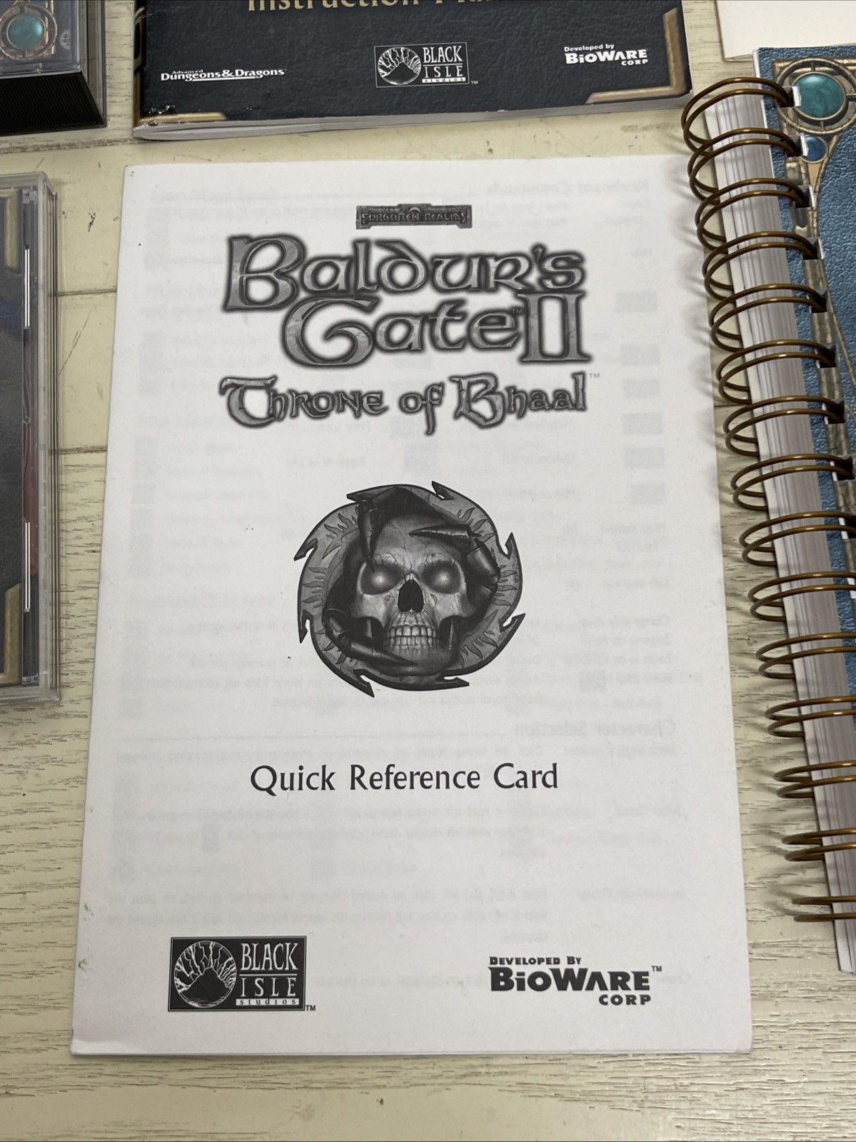 Baldur’s Gate 2 II – Shadows of Amn – PC & Throne of Bhaal CD Manual Reference