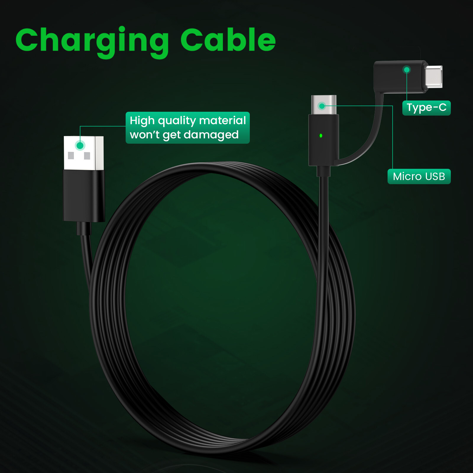 2*3600mAh Battery Packs For XBox One X/S Series X/S Controller & Charger Cable