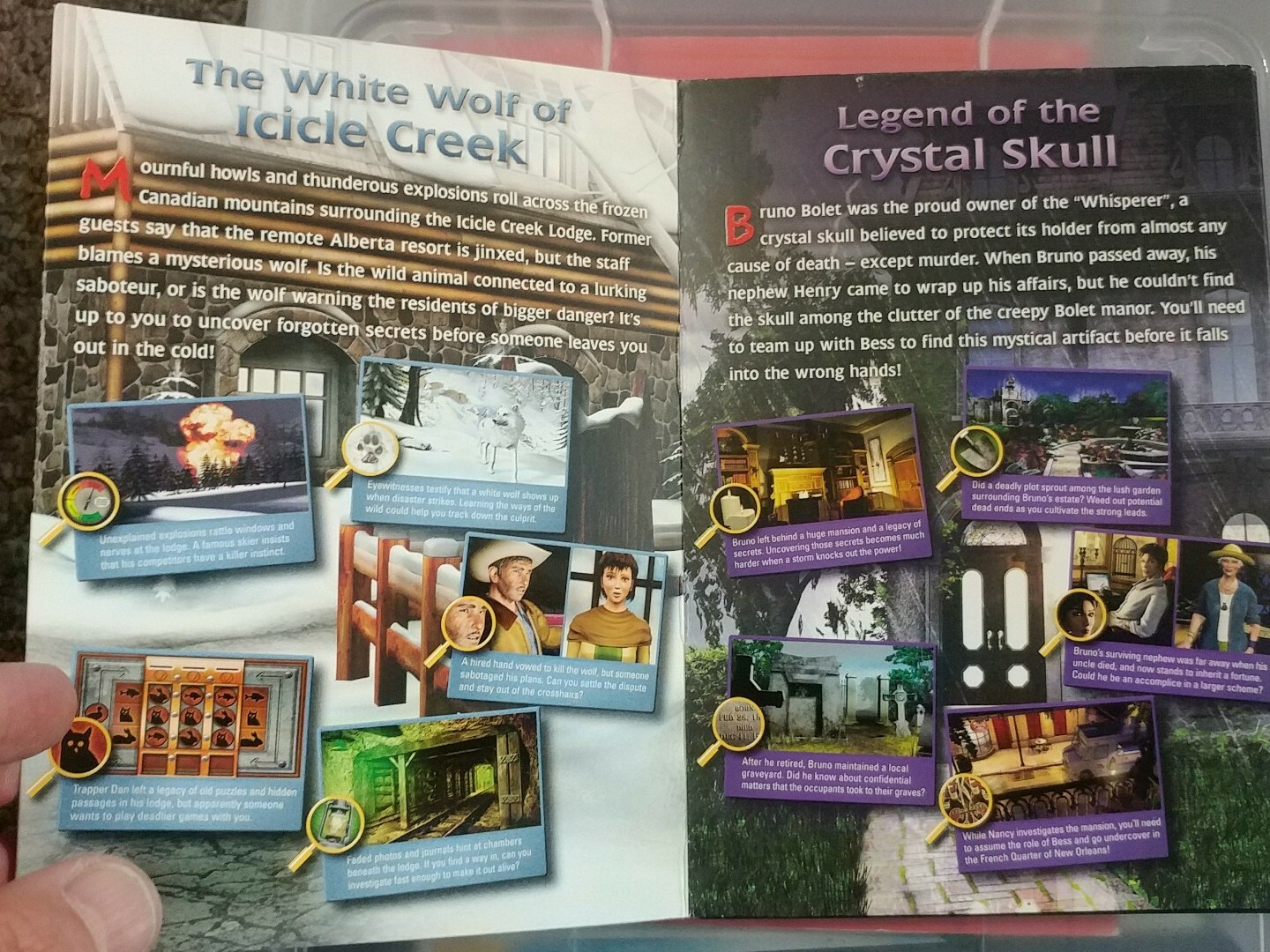 Nancy Drew Double Dare 6: #16 White Wolf/#17 Crystal Skull-HER Interactive-PC CD