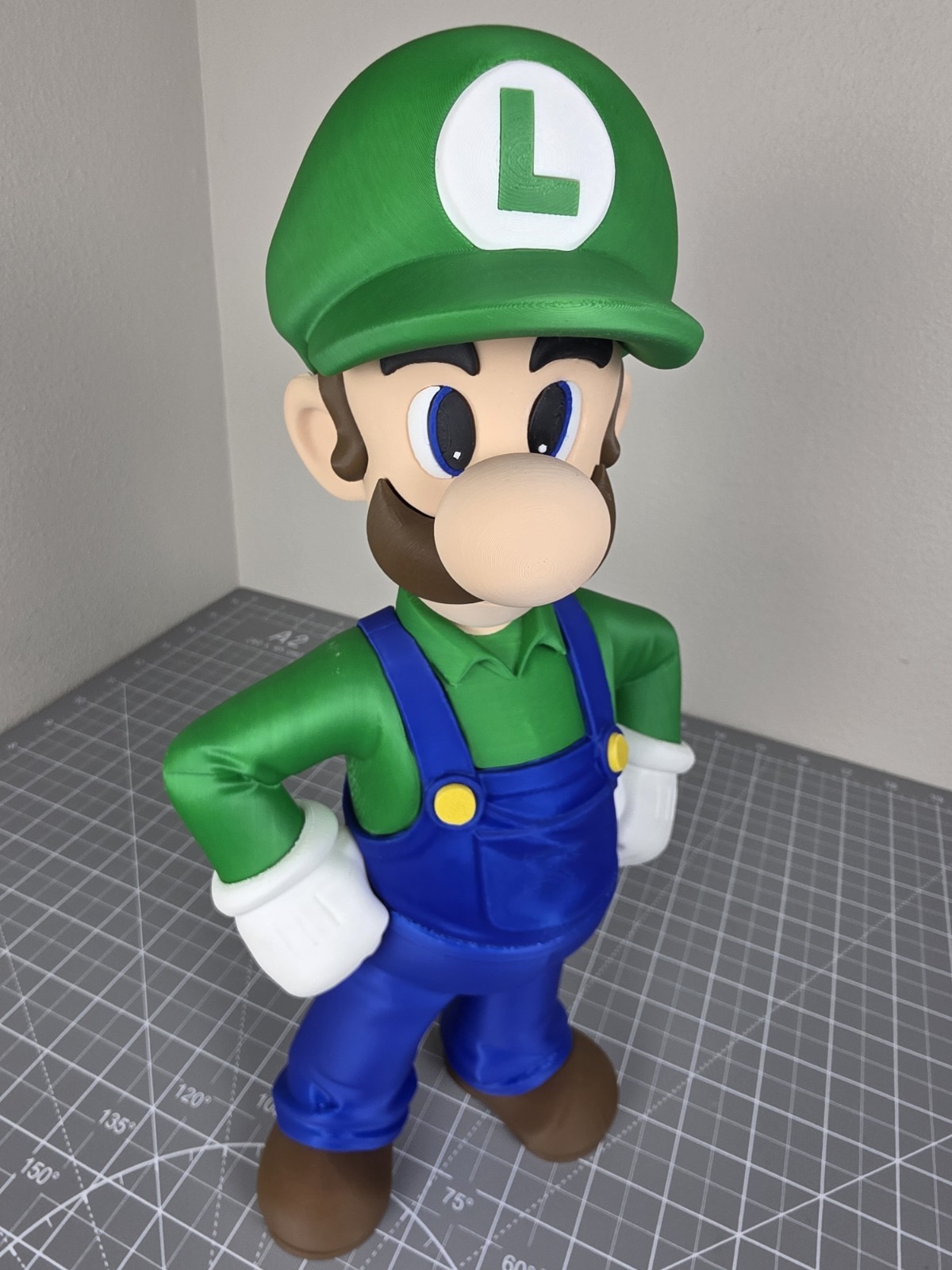 Luigi – Super Mario Bros Figure Free Standing 14.5″ in Nintendo 64 Display