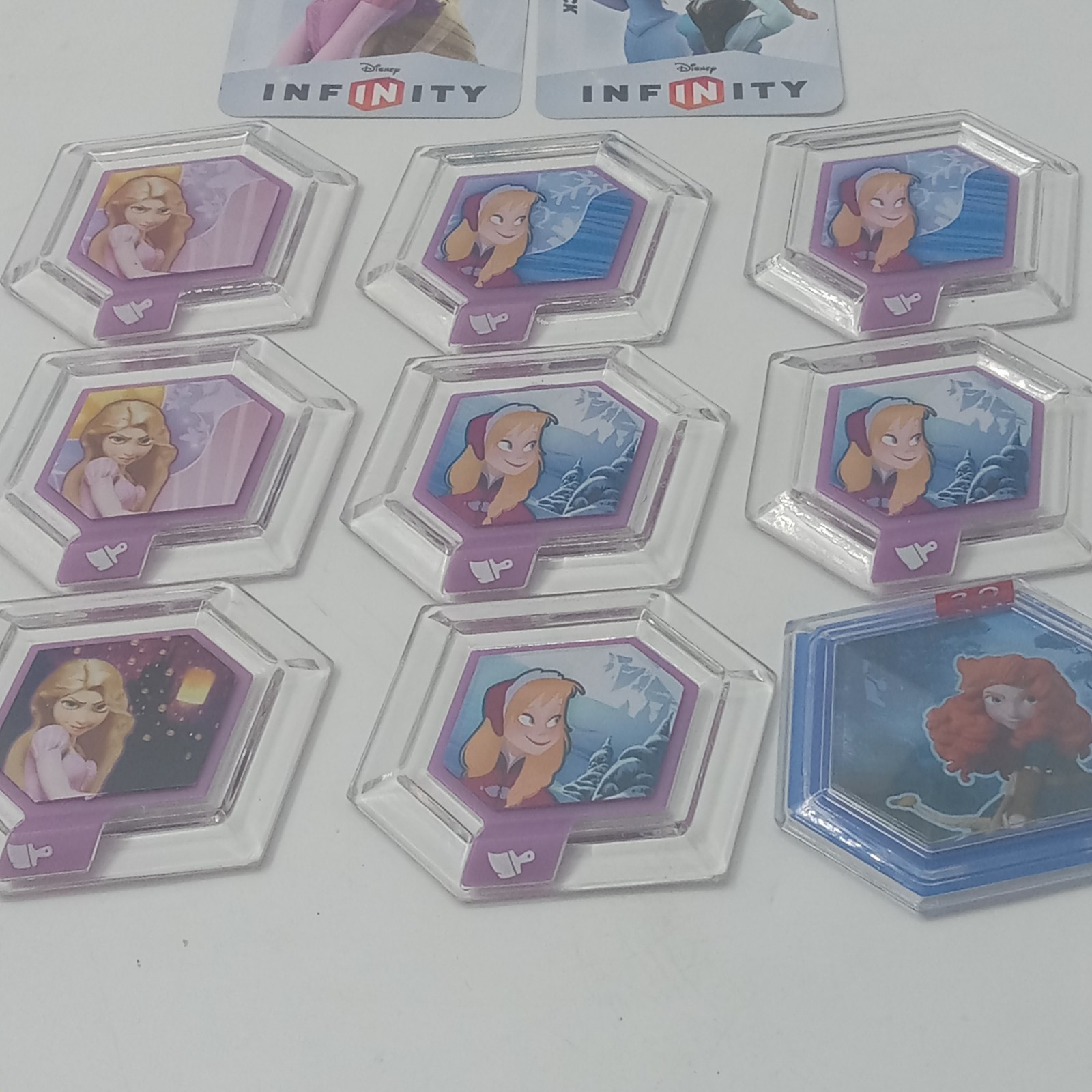 Disney Infinity Frozen Lot Elsa Anna Chips With Cards