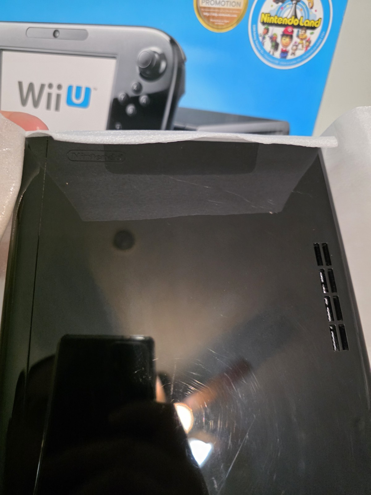 Nintendo Wii U Deluxe Set 32GB Black Console w/ GamePad, Cables, Box, Manuals