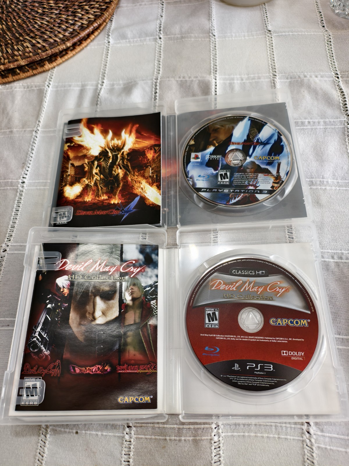 Devil May Cry HD Collection, Devil May Cry 4, and DmC Devil May Cry PS3 Lot of 3