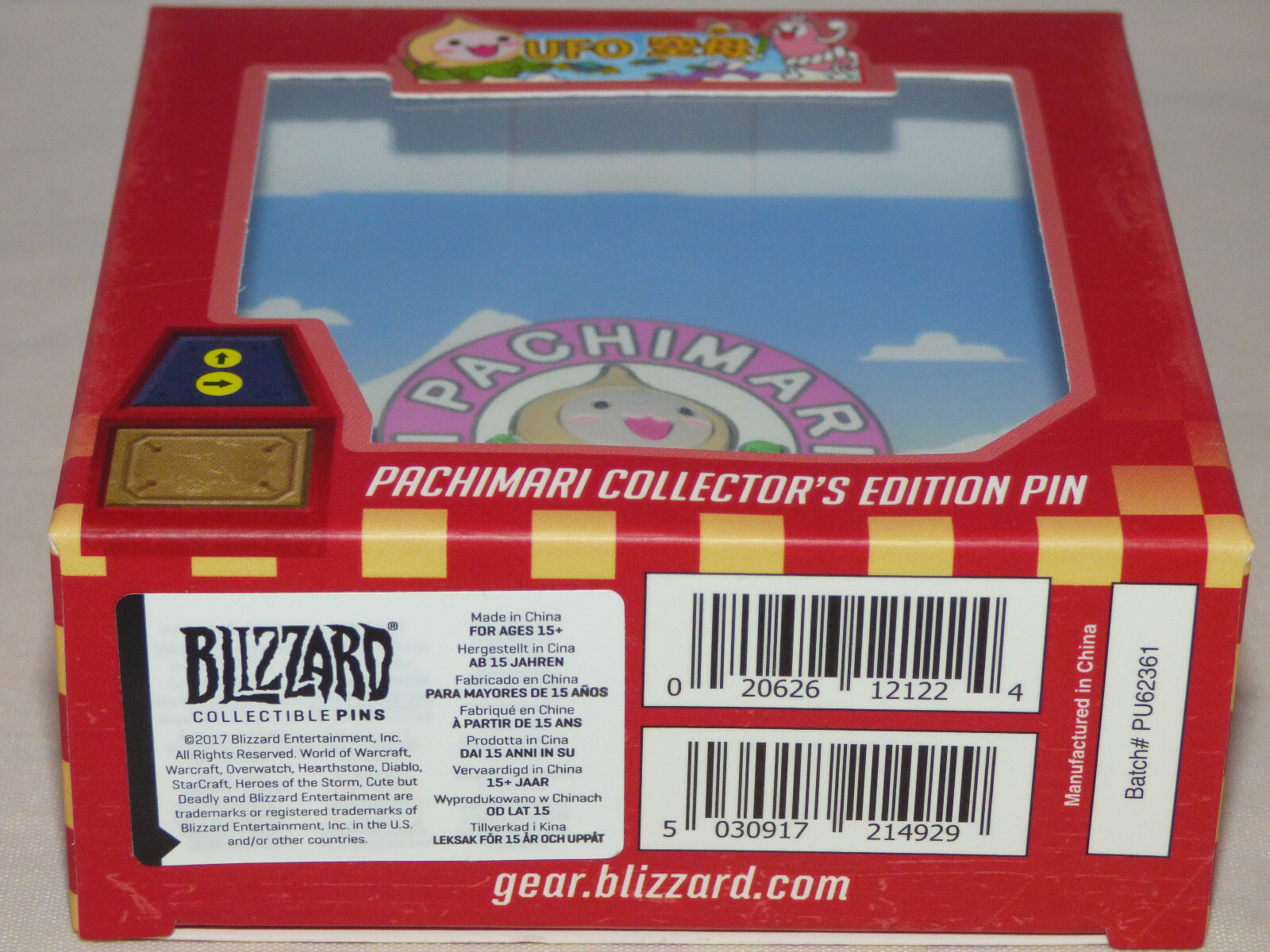 Blizzcon 2017 – Overwatch Pachimari Collector’s Edition Pin – LE 5000