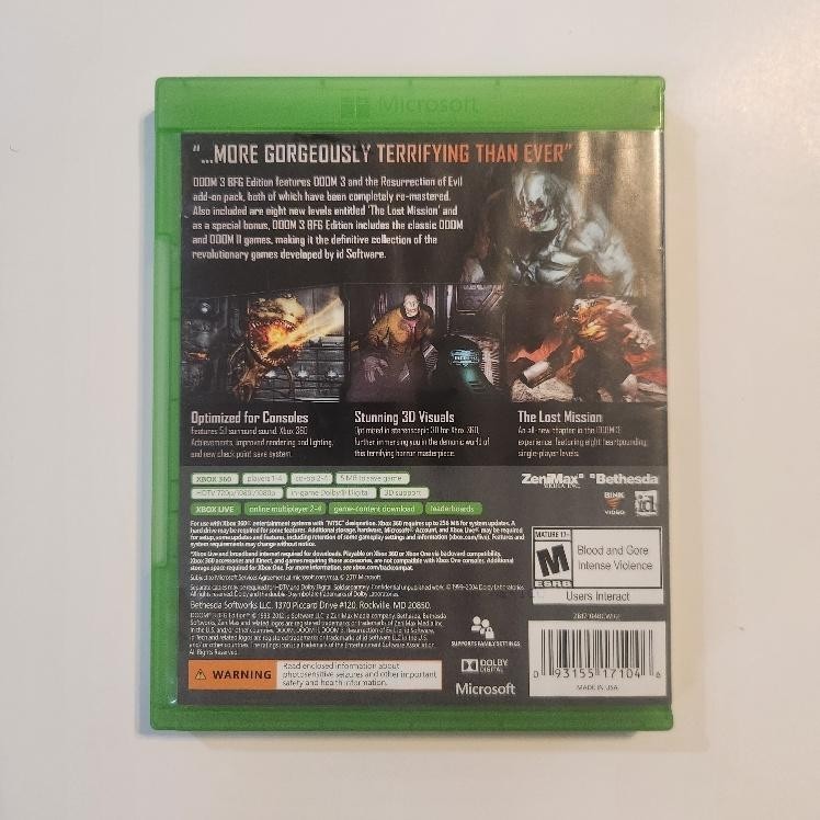 DOOM 3 BFG EDITION Xbox 360 Xbox One