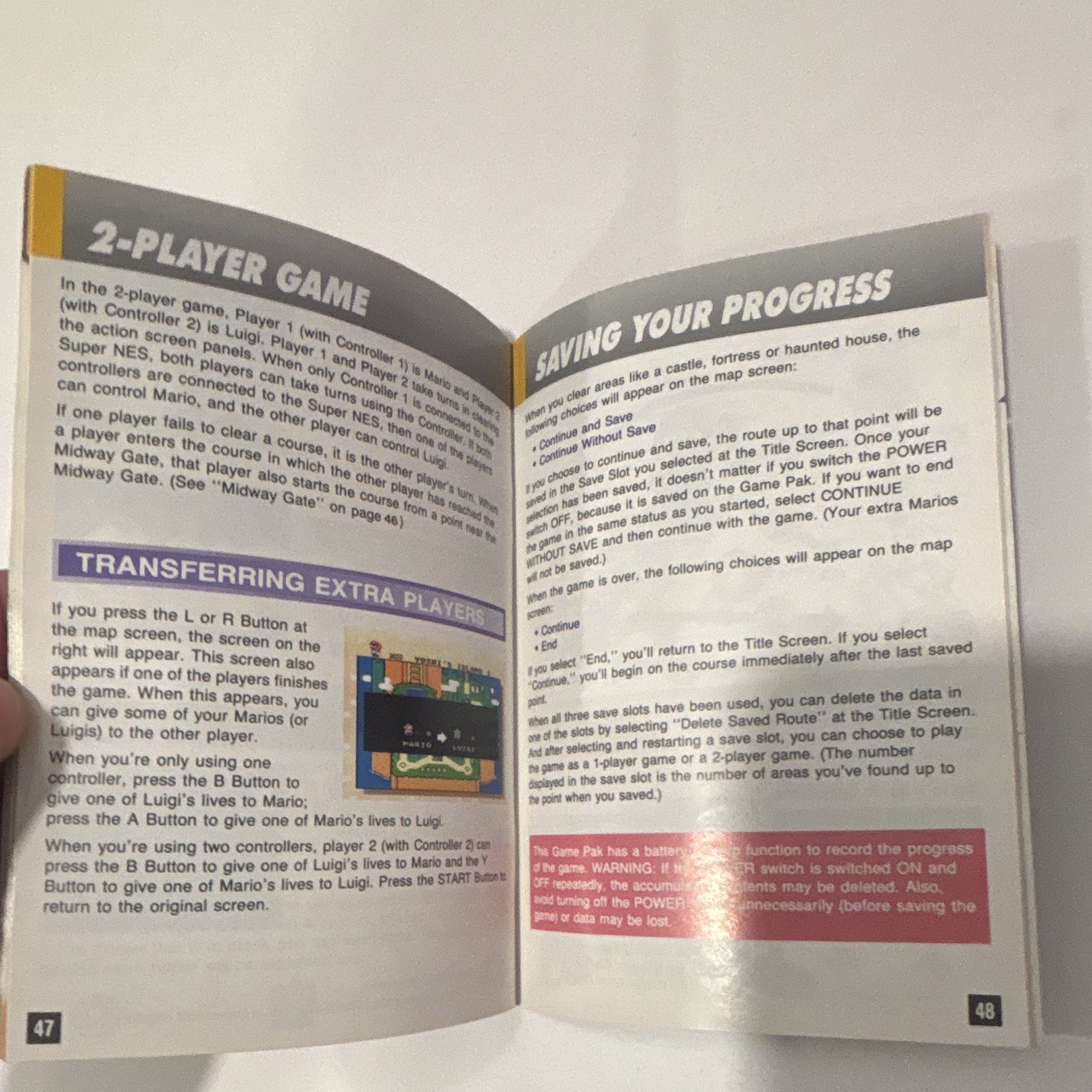 Nintendo SNES Super Mario All-Stars + Super Mario World Original Manual English