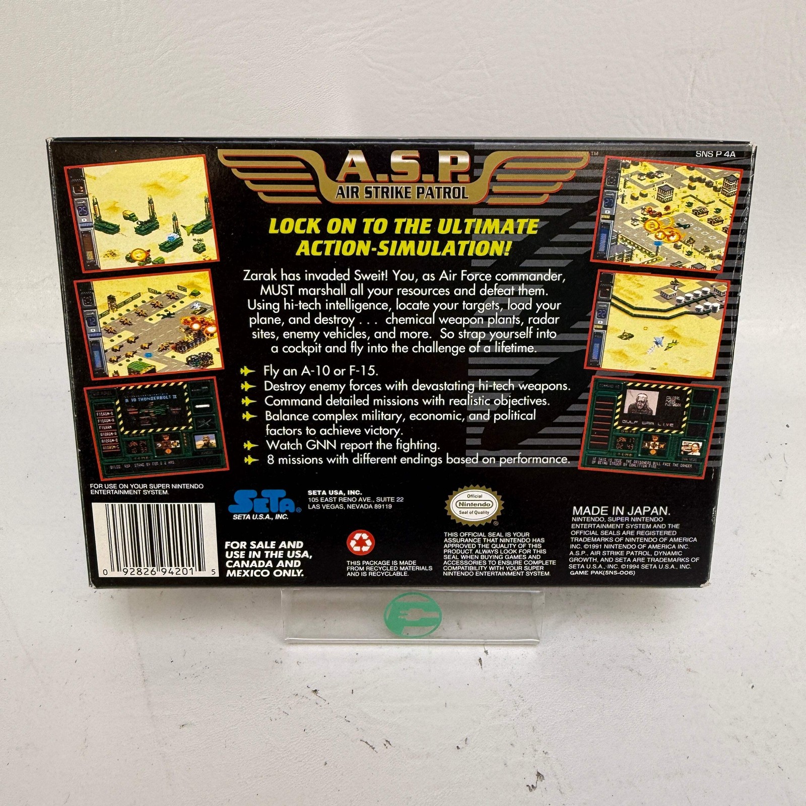 A.S.P. Air Strike Patrol (Super Nintendo SNES, 1995)