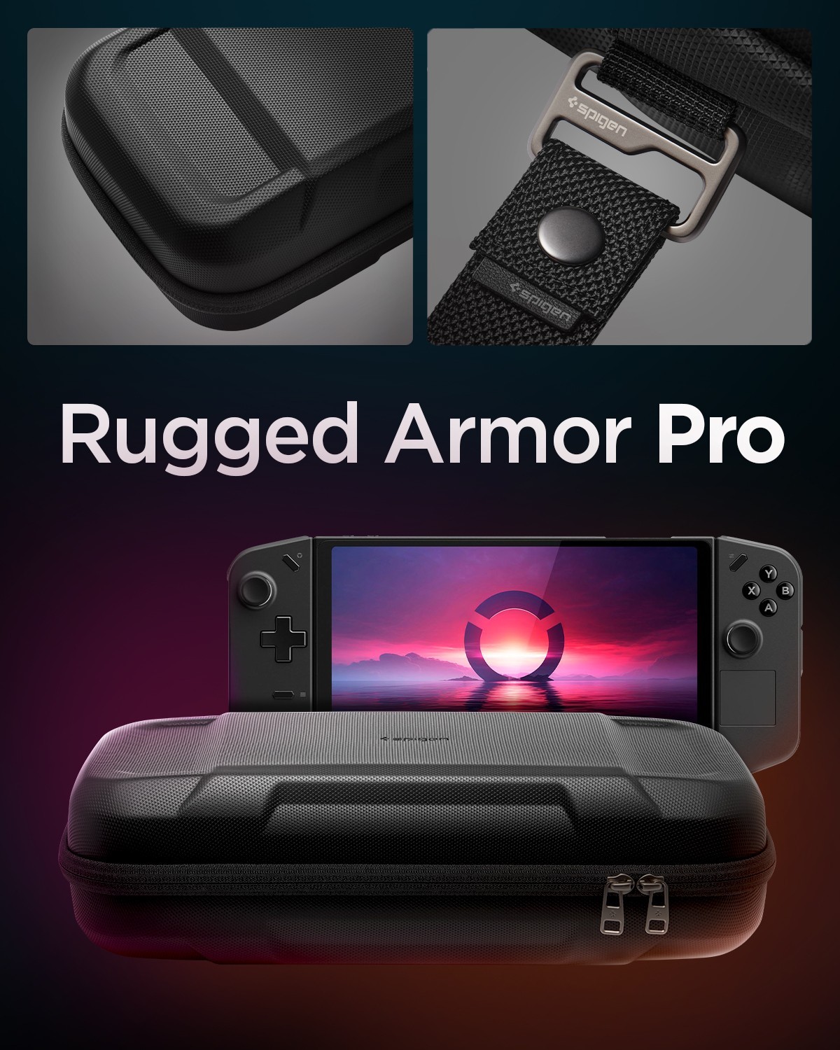 For Lenovo Legion Go / MSI Claw | Spigen [ Rugged Armor Pro Pouch ] Travel Case