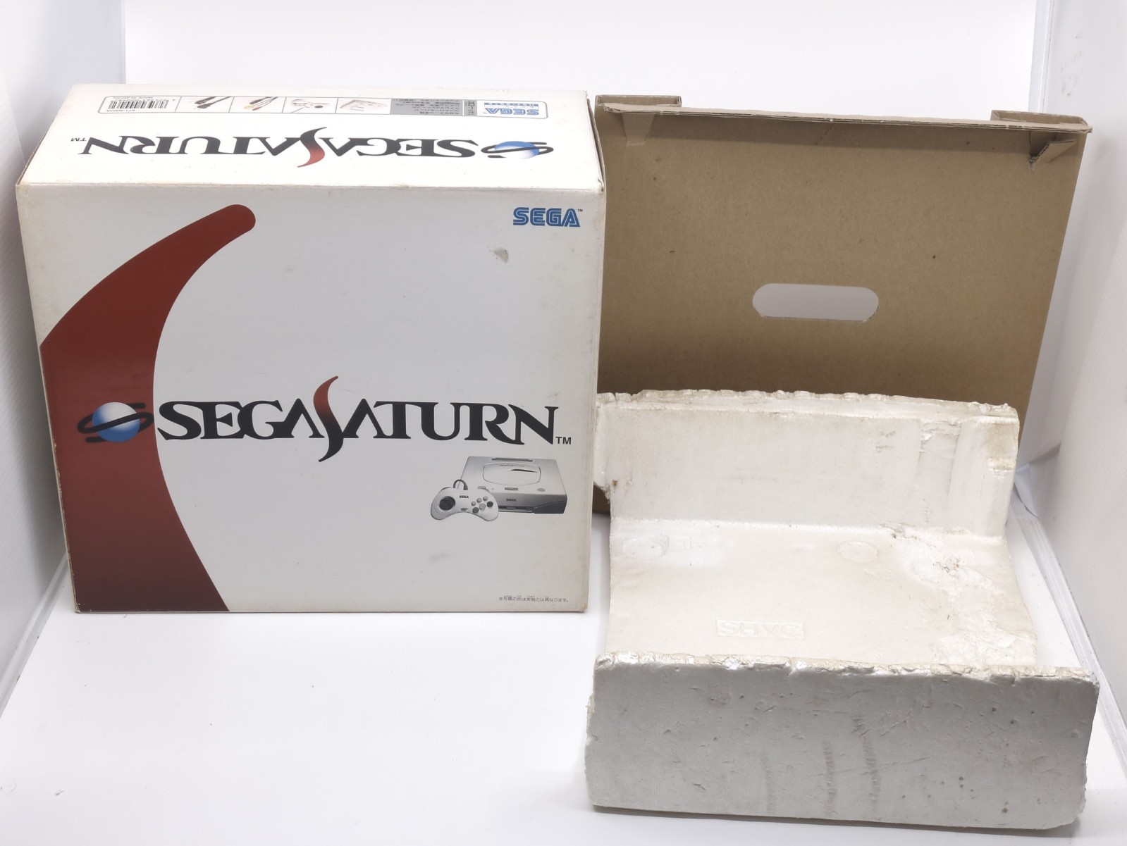 Sega Saturn White Console HST-3220 Boxed NTSC-J Japan Tested w/ Controller